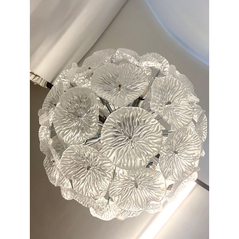 Italian Floral Murano Glass Sputnik Chandelier By Simoeng photo vinterior