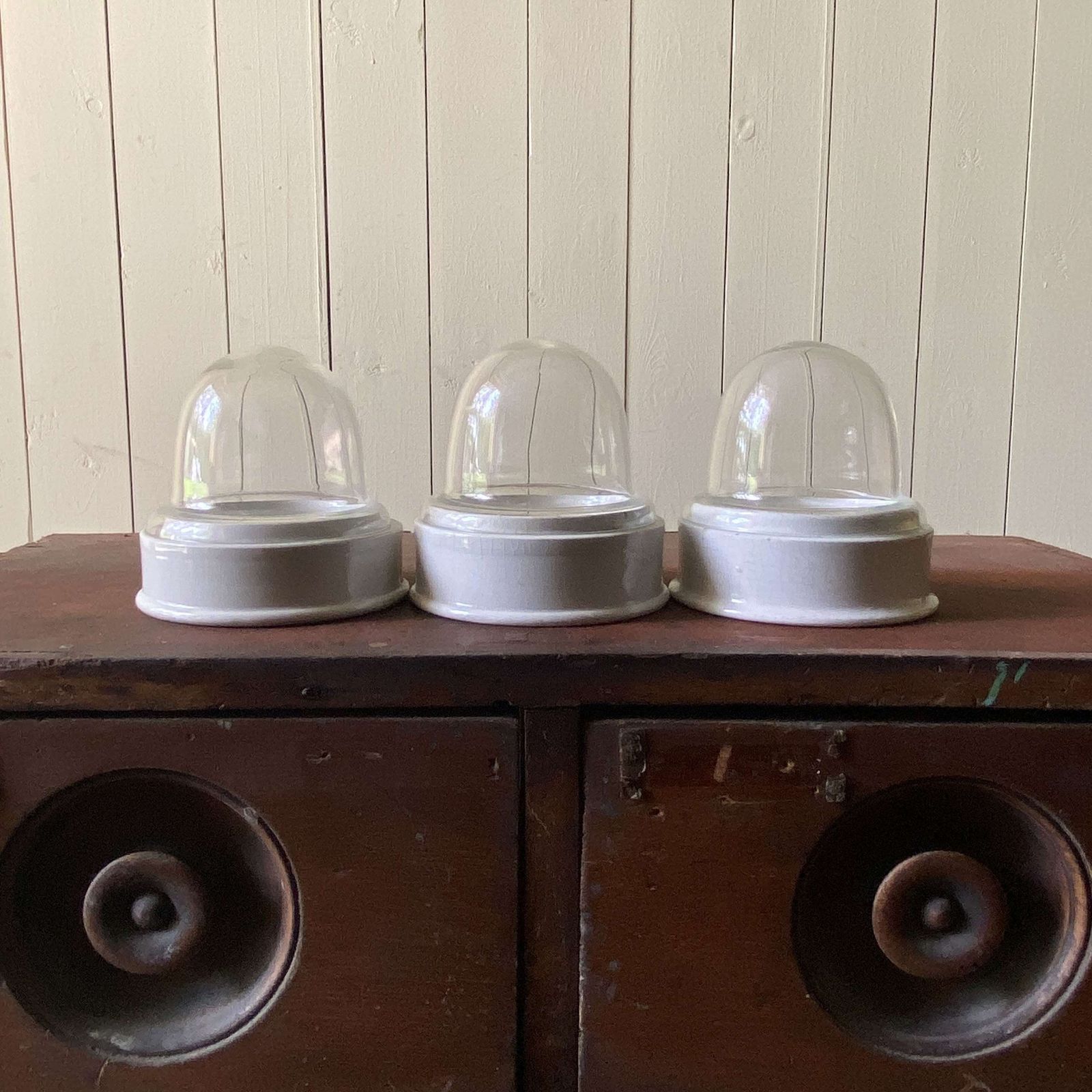 Trio Of Early Ceramic/Glass Specimen Displays photo 140.0