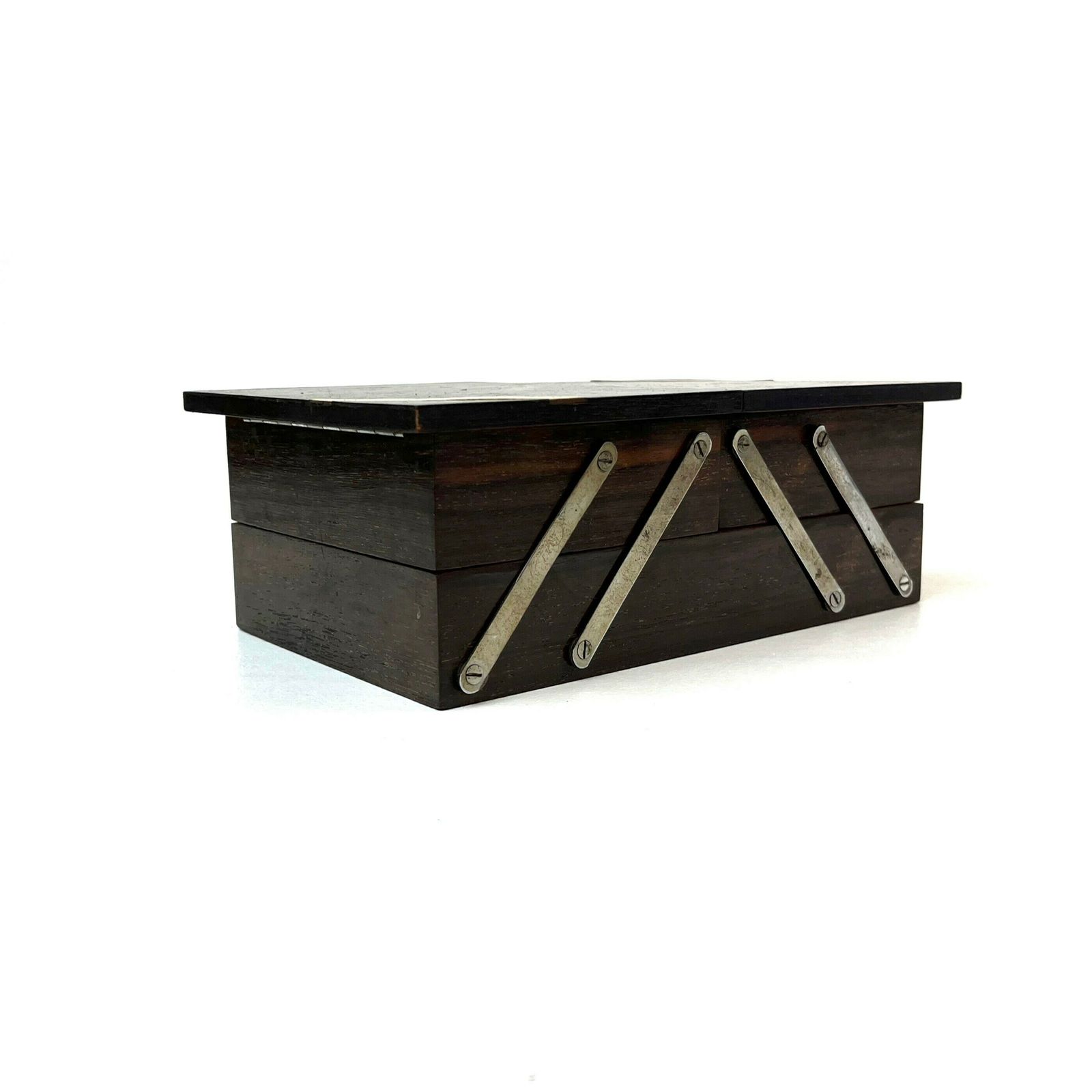 photo furniture Rare Avant Garde Art Deco Bauhaus Wooden Foldable Jewelry Box France 1930