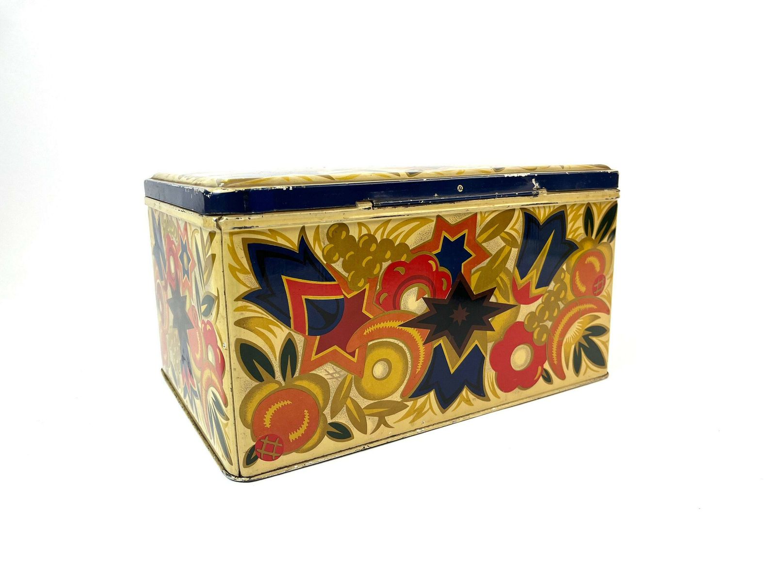 Rare Large Art Deco Bauhaus Avantgarde Decorative Tin Box Germany 1930 photo 235.0