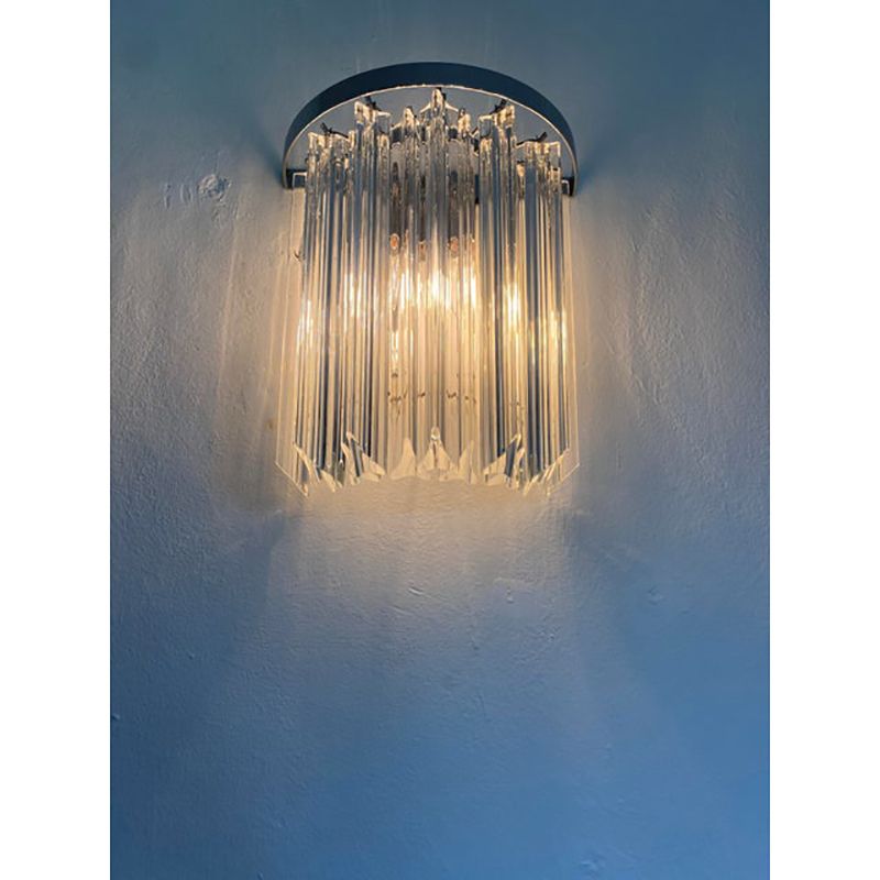 Set Of Two Contemporary Italian "Triedro" Belt Wall Sconces By Simoeng photo vinterior