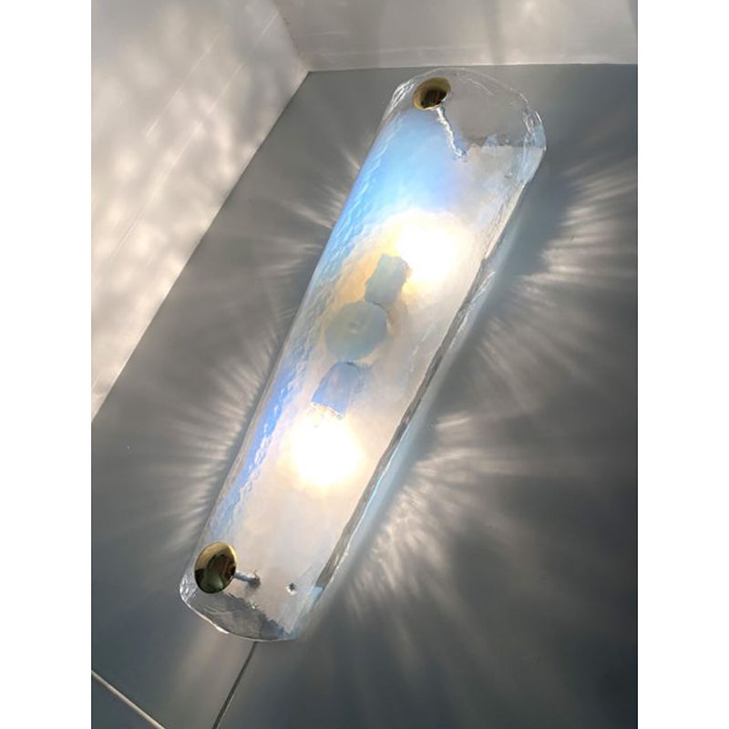 Set Of Two Italian Opalino Murano Glass Wall Sconces In Mid Century Modern Style photo 5600.0