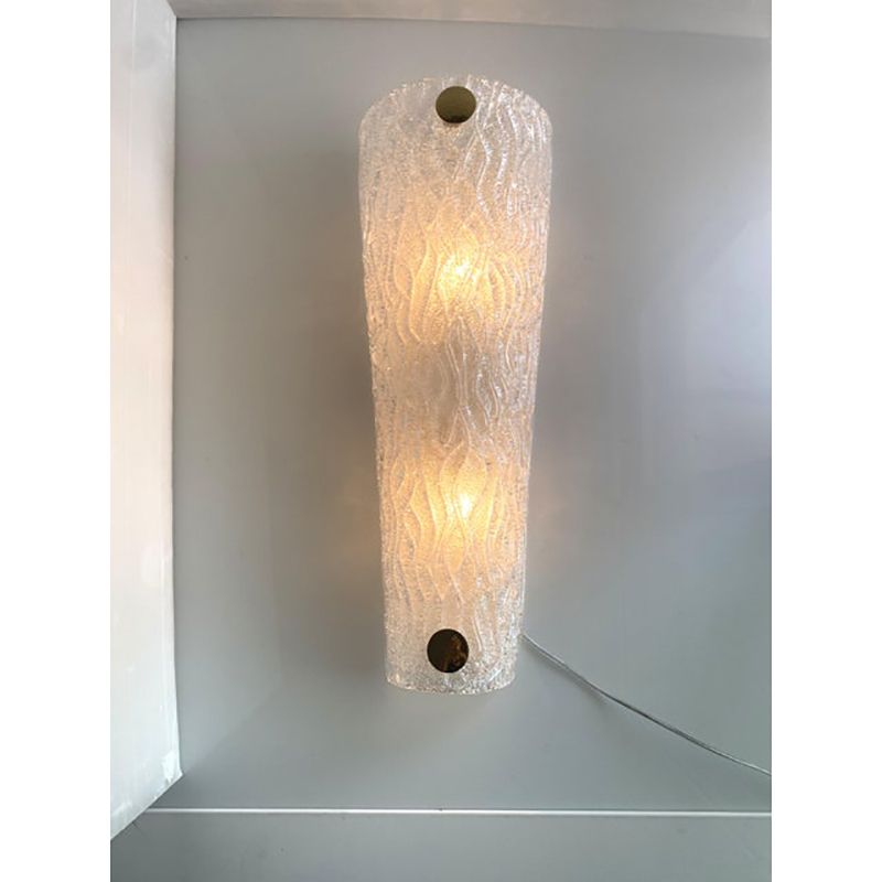 Set Of Two Italian "Graniglia" Murano Glass Wall Sconces In Mid Century Modern Style photo furniture