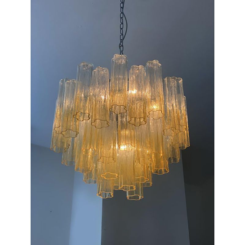 Contemporary Sputnik "Tronchi" Vanished Amber Chandelier In Venini Style photo 4200.0