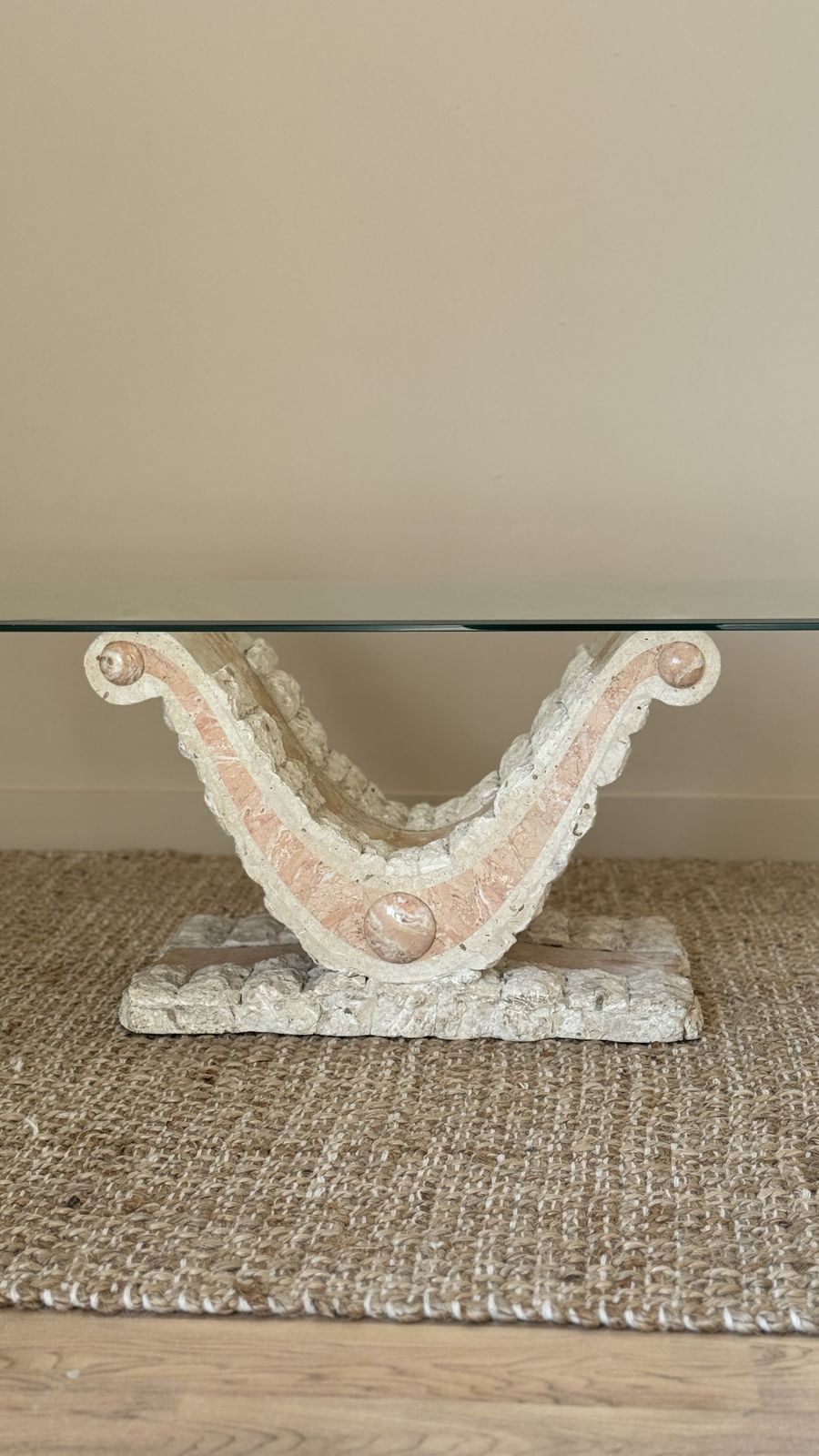 Mactan Stone Coffee Table In A Grecian Style, 1990's photo furniture