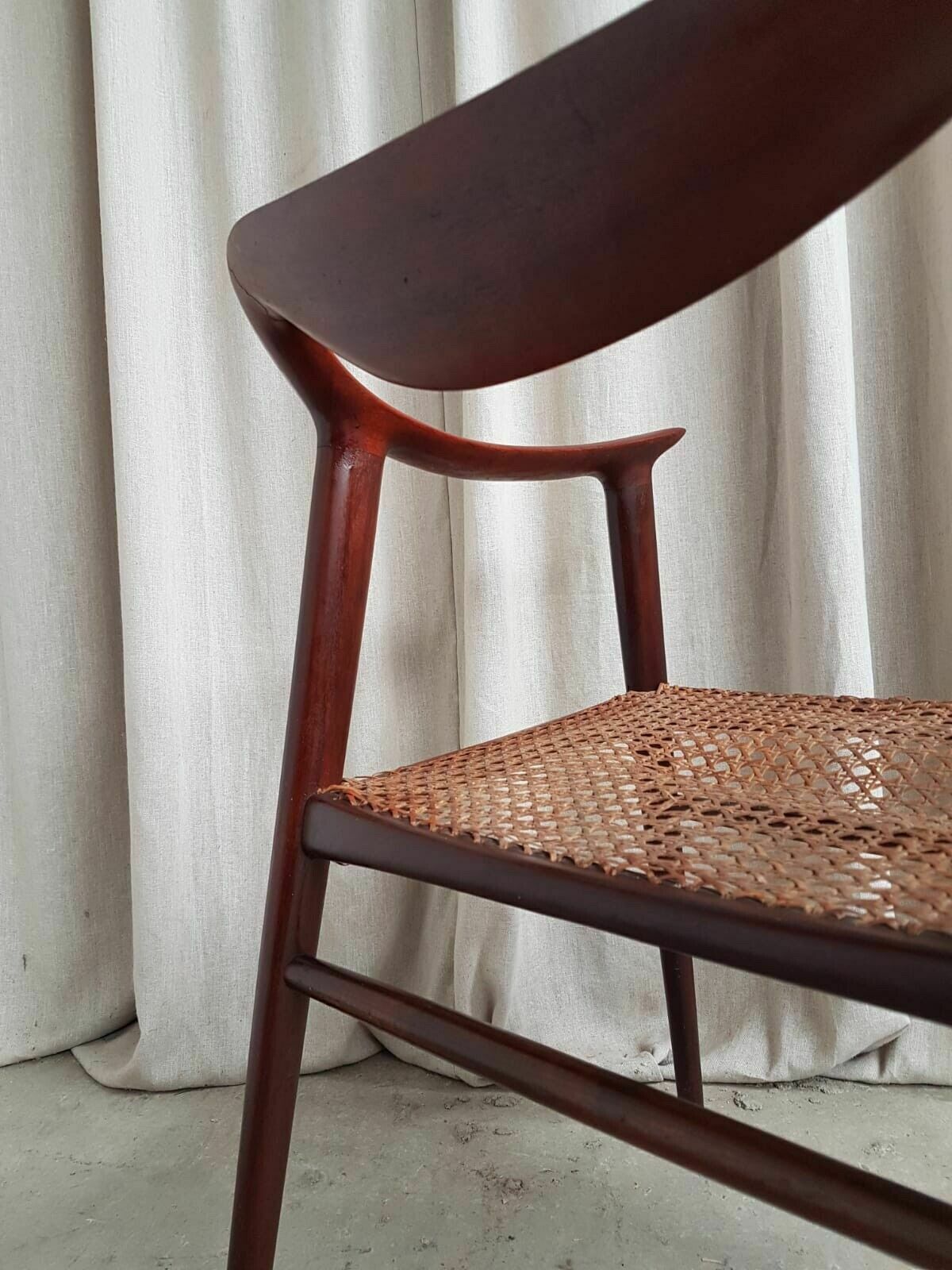 Furniture Vtg Mid Century Norwegian Rolf Rastad & Adolf Relling Bambi Chair Armchair photo