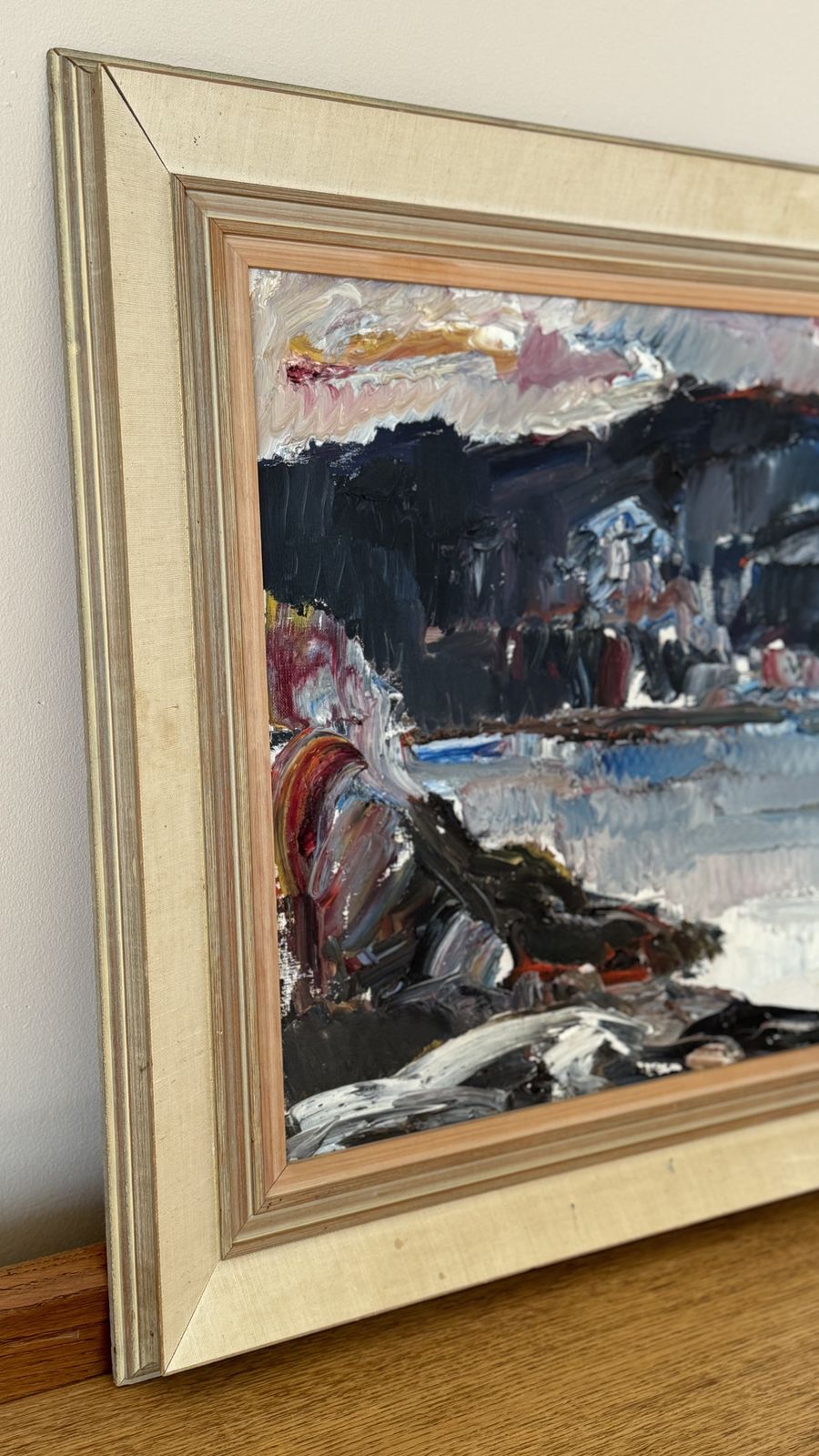 Swedish Abstract Landscape, Oil On Canvas photo for sale