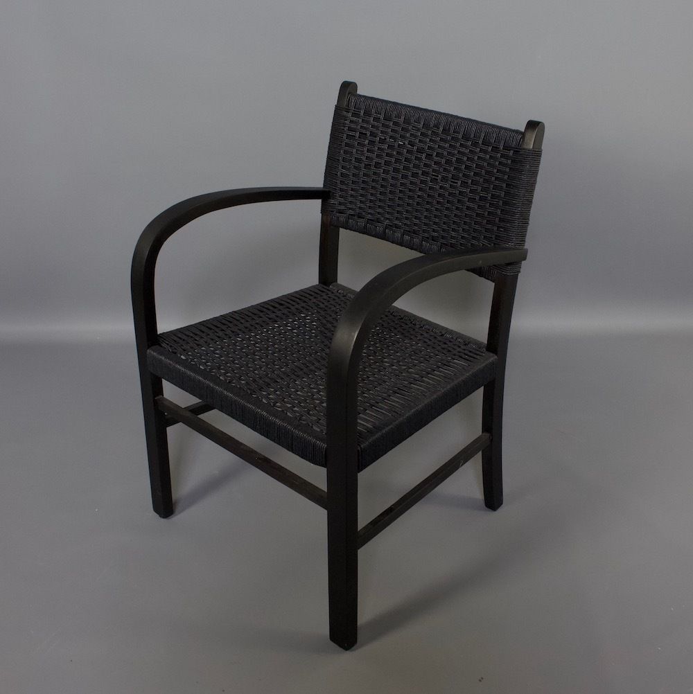 Black Woven Armchair photo buy