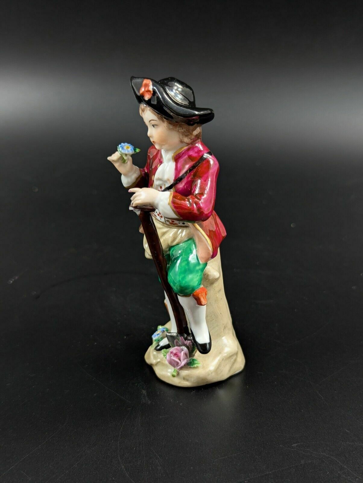 Lovely Early 20th Century Sitzendorf Porcelain Figurine Of A Young Gardener photo furniture