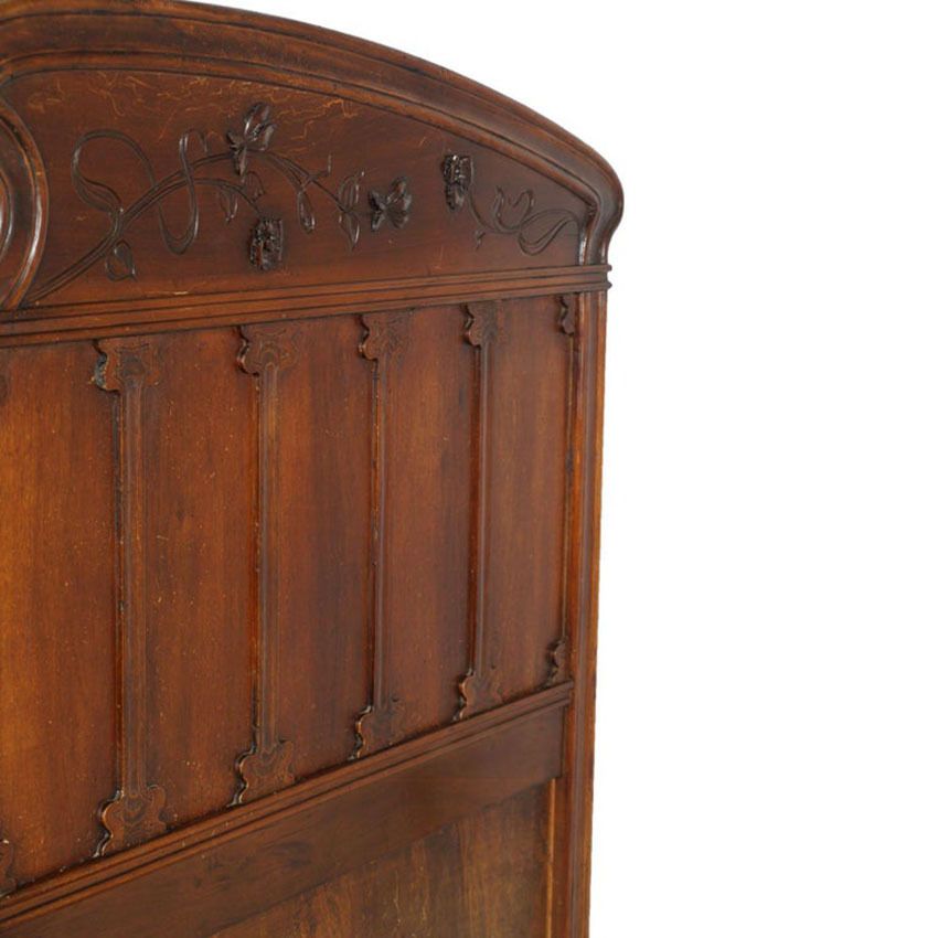 Art Nouveau Pair Of Beds, By Vincenzo Cadorin Venezia, Hand Carved Walnut photo furniture