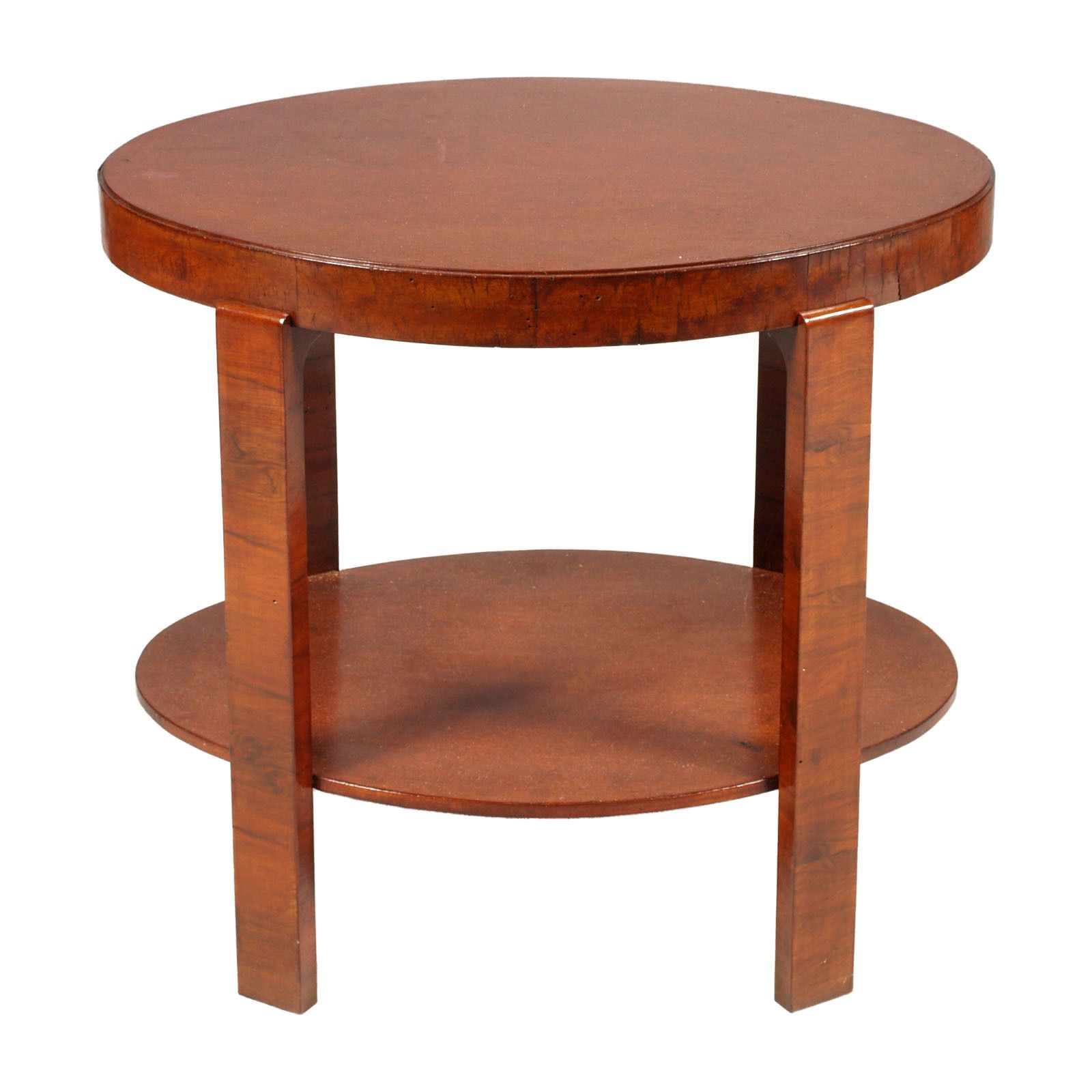 1930 Oval Coffee Table Art Deco By Osvaldo Borsani In Veneered Walnut