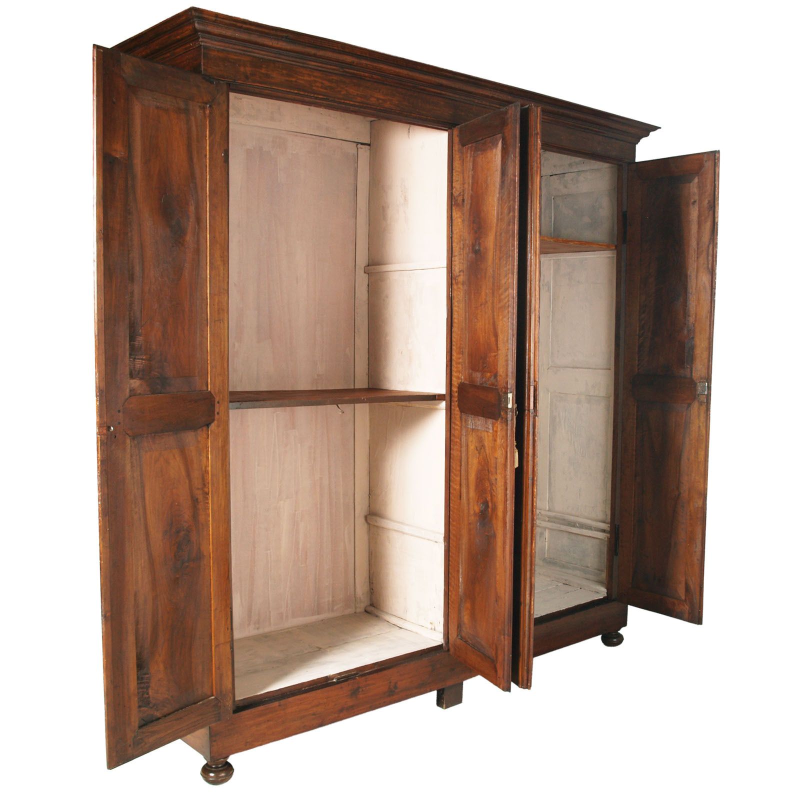 Mid 19th Century Large Neoclassic Wardrobe In Massive Walnut photo vintage