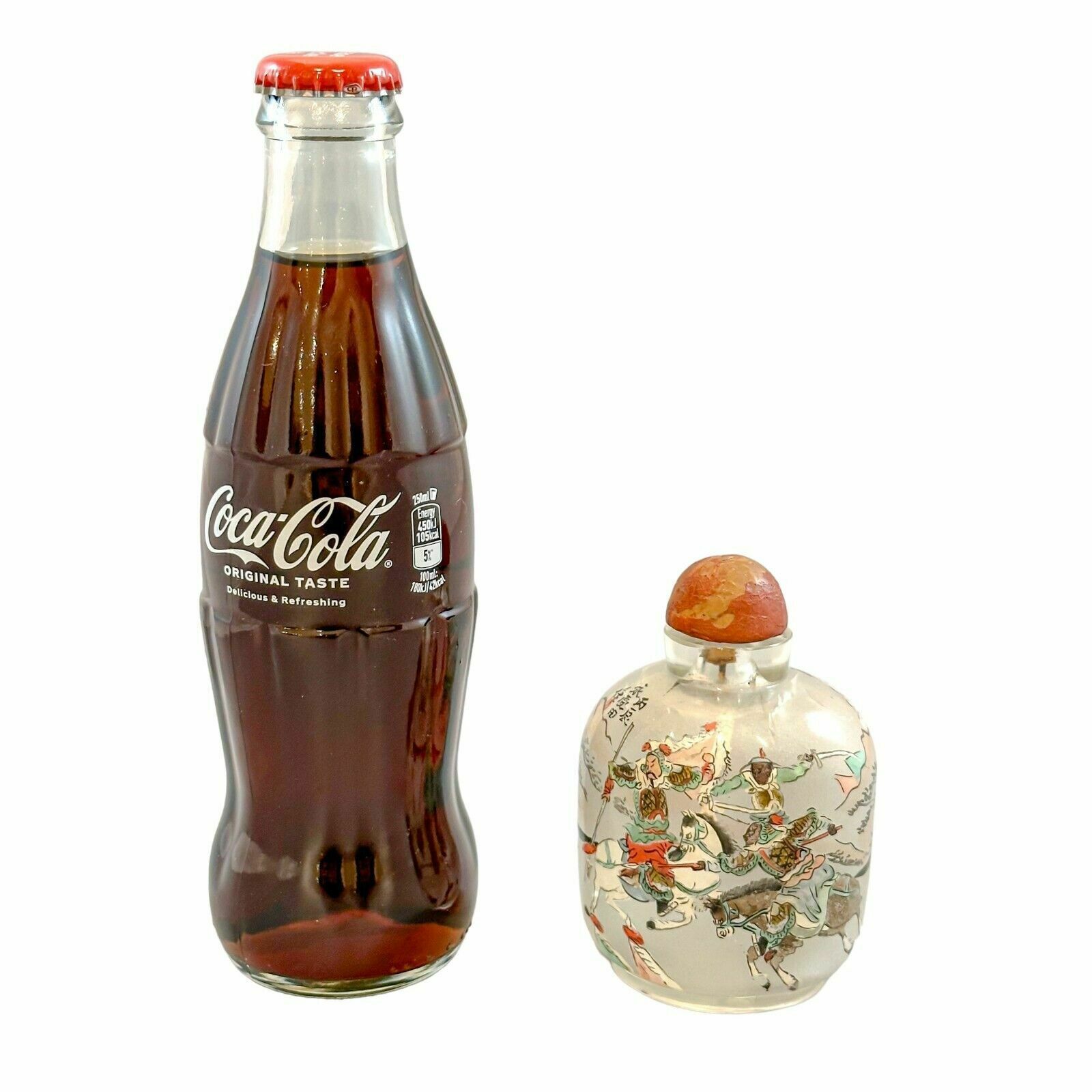 Chinese Qing Dynasty Yong Shoutian Glass Snuff Bottle; Romance Of Three Kingdoms photo 600.0