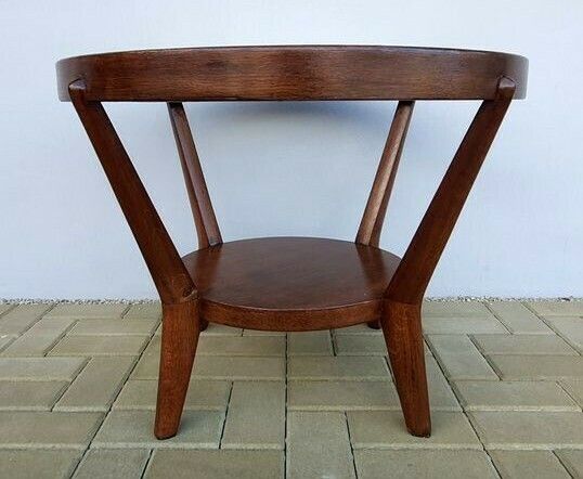 photo furniture Coffee Table In Oak By Kropaček & Kozelka, Czech Mid Century 1940s