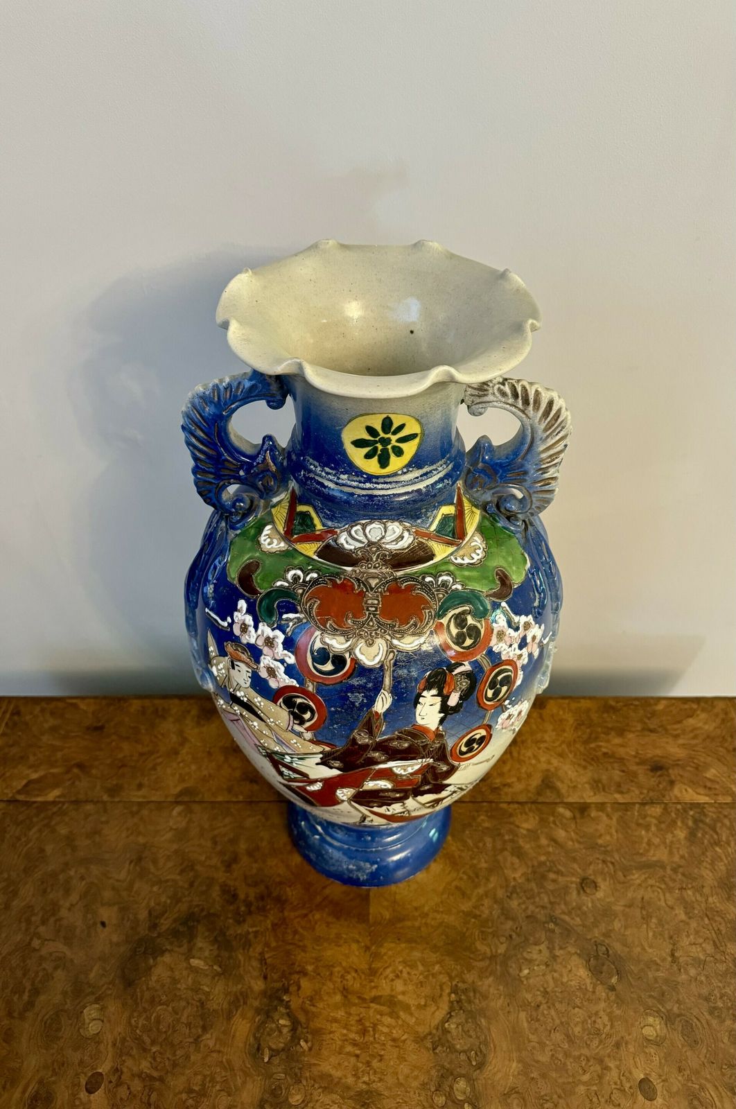Quality Large Antique Japanese Satsuma Vase photo Home Decor