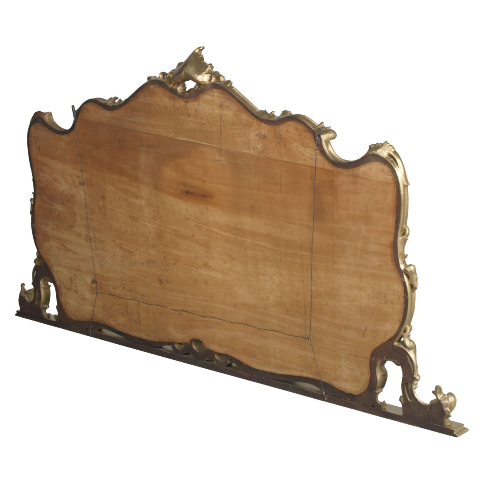 19th Century Great Venice Baroque Wall Mirror, Hand Carved Walnut Gold Leaf photo buy
