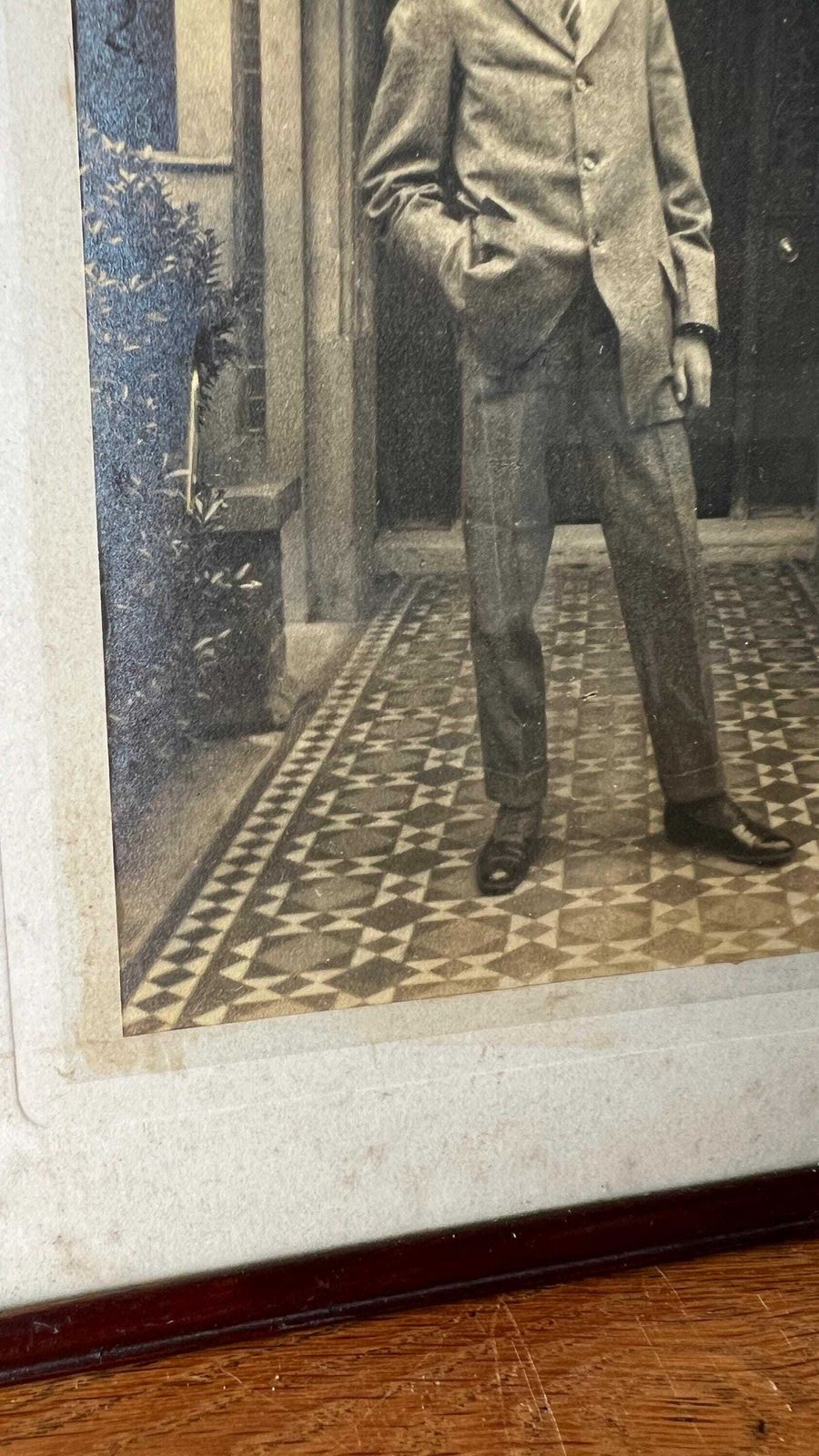 Antique Photograph Of A Gentleman Signed F. F. V. Manfield, Oct 1917 photo Art