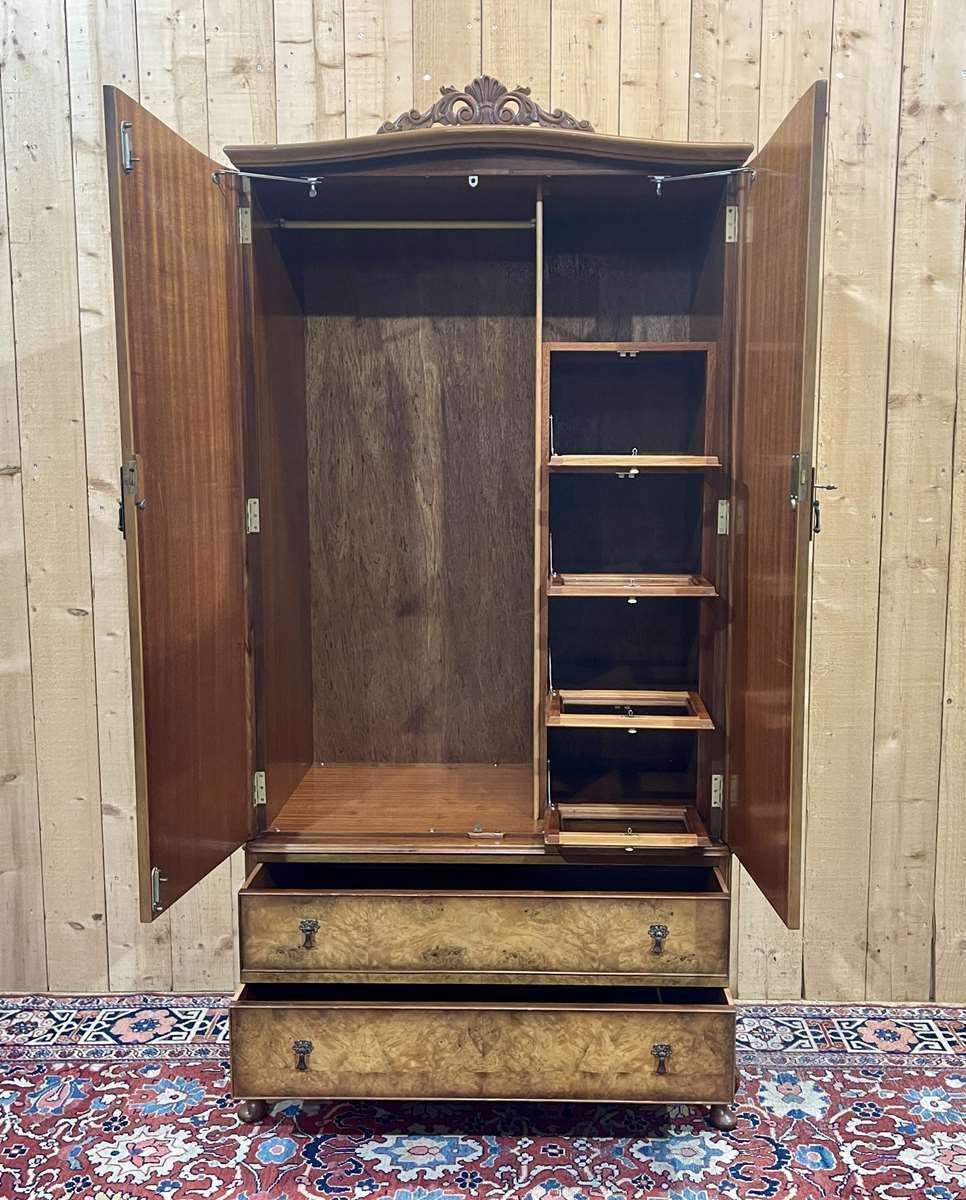 English Walnut Burr Cabinet, Work From The 1950s photo furniture