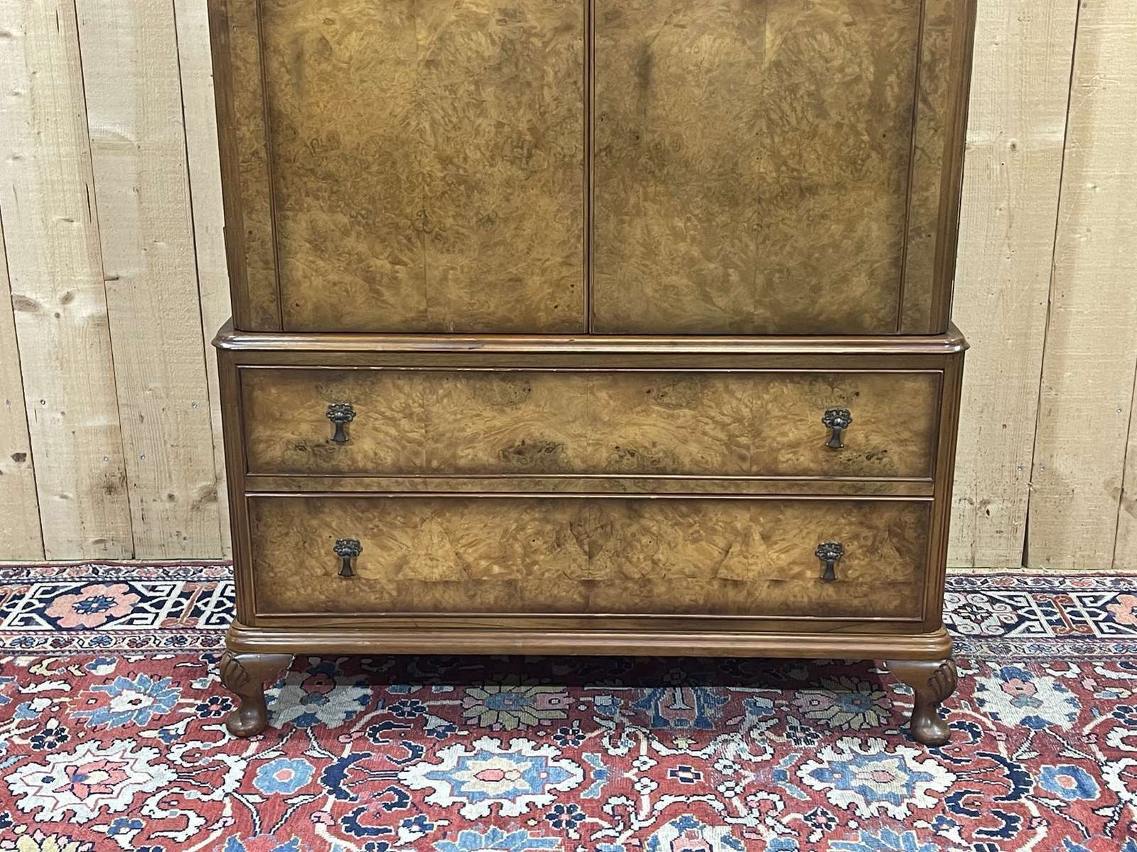 photo for sale English Walnut Burr Cabinet, Work From The 1950s
