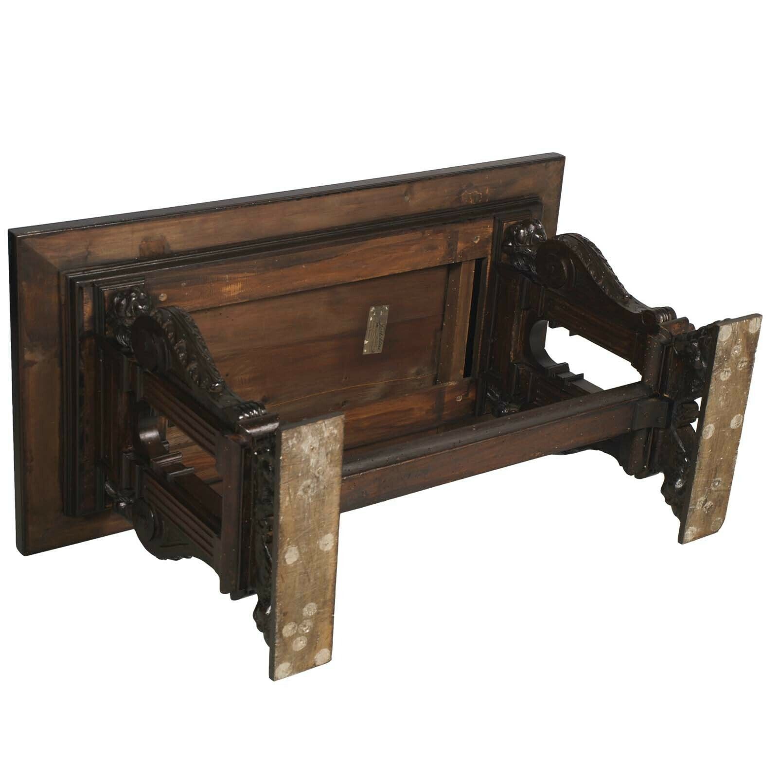 Late 19th Venetian Writing Desk Hand Carved Walnut By Testolini & Salviati photo furniture