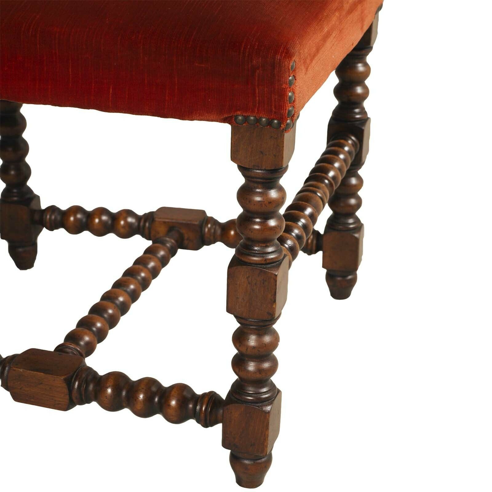 Pair 19th Century Venetian Hight Back Hall Chairs By Atelier Cadorin, Walnut , Hand Carved photo furniture