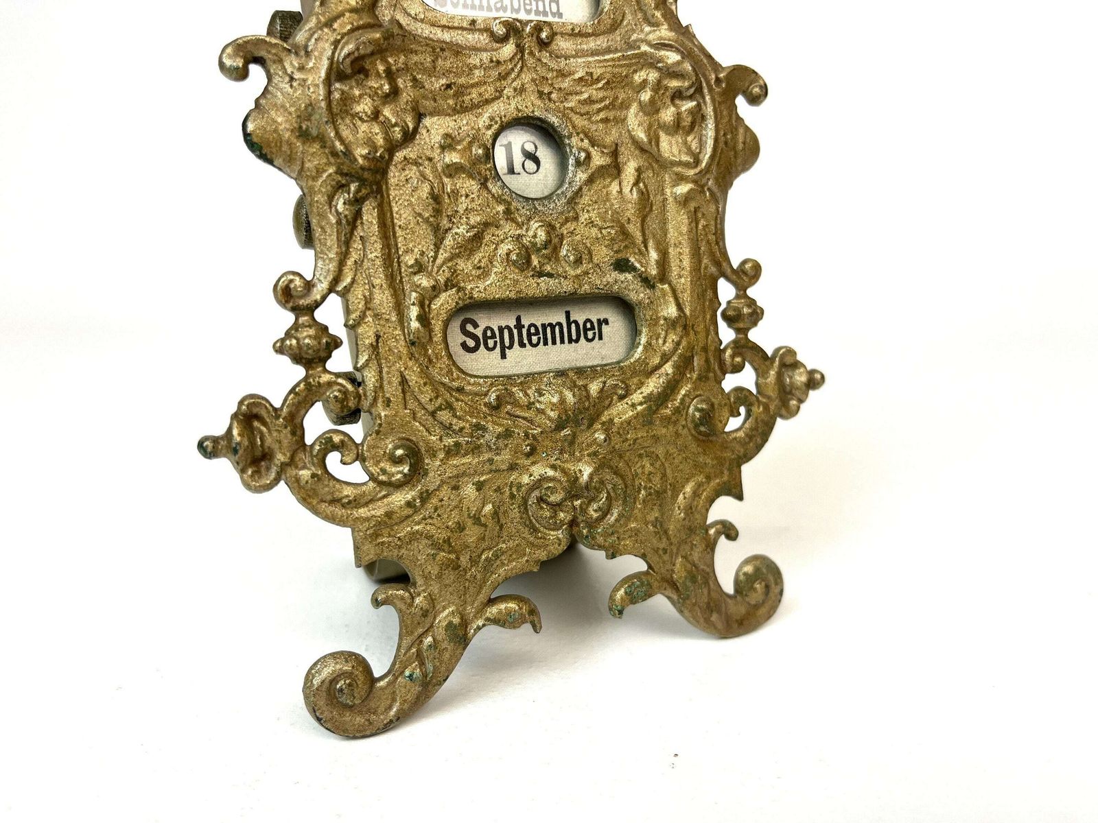 Zeer Zeldzame Art Nouveau Bureaukalender, Brandverguld, Duitsland Ca. 1890 photo for sale