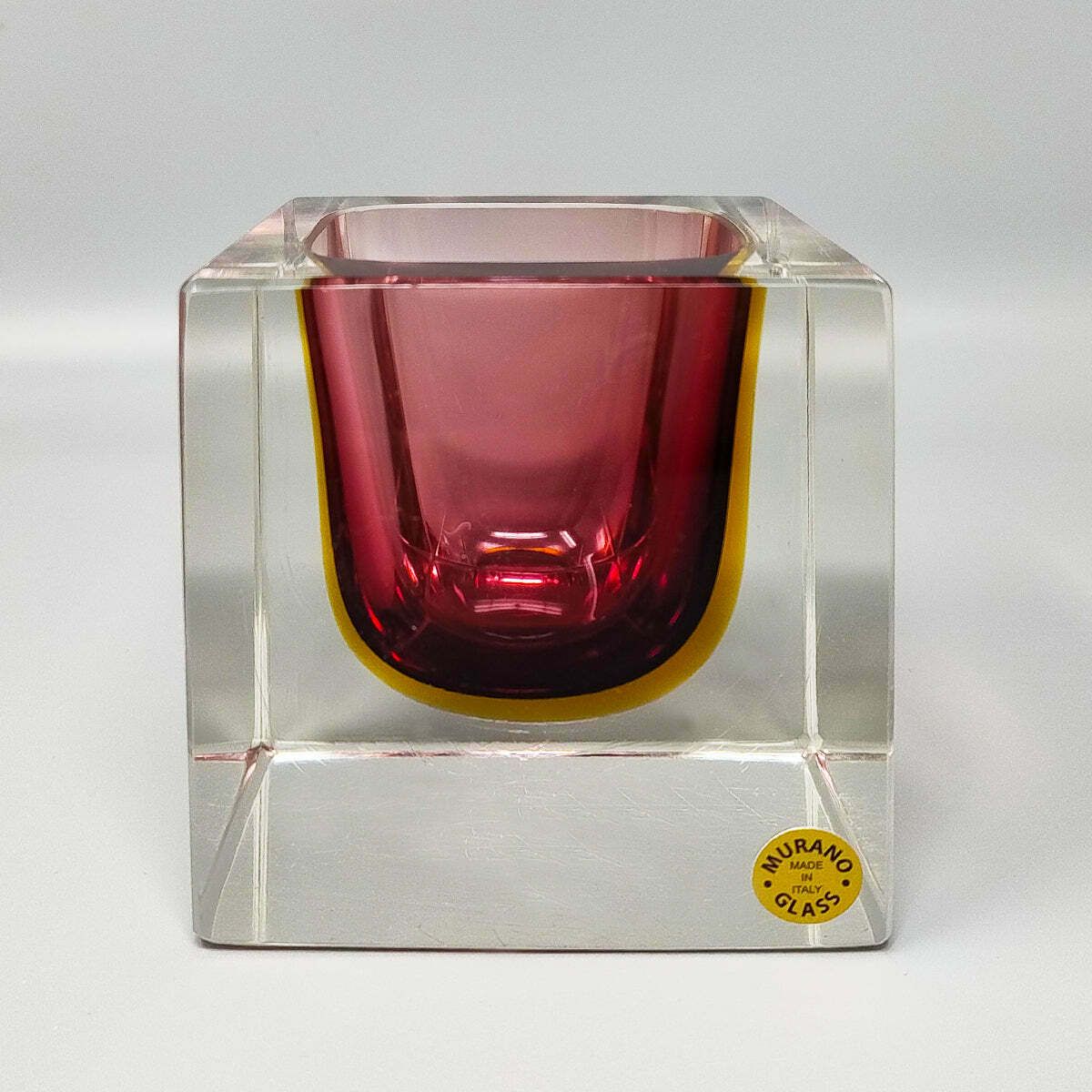 1960s Stunning Large Murano Pink Ashtray Or Catch All By Flavio Poli For Seguso photo furniture