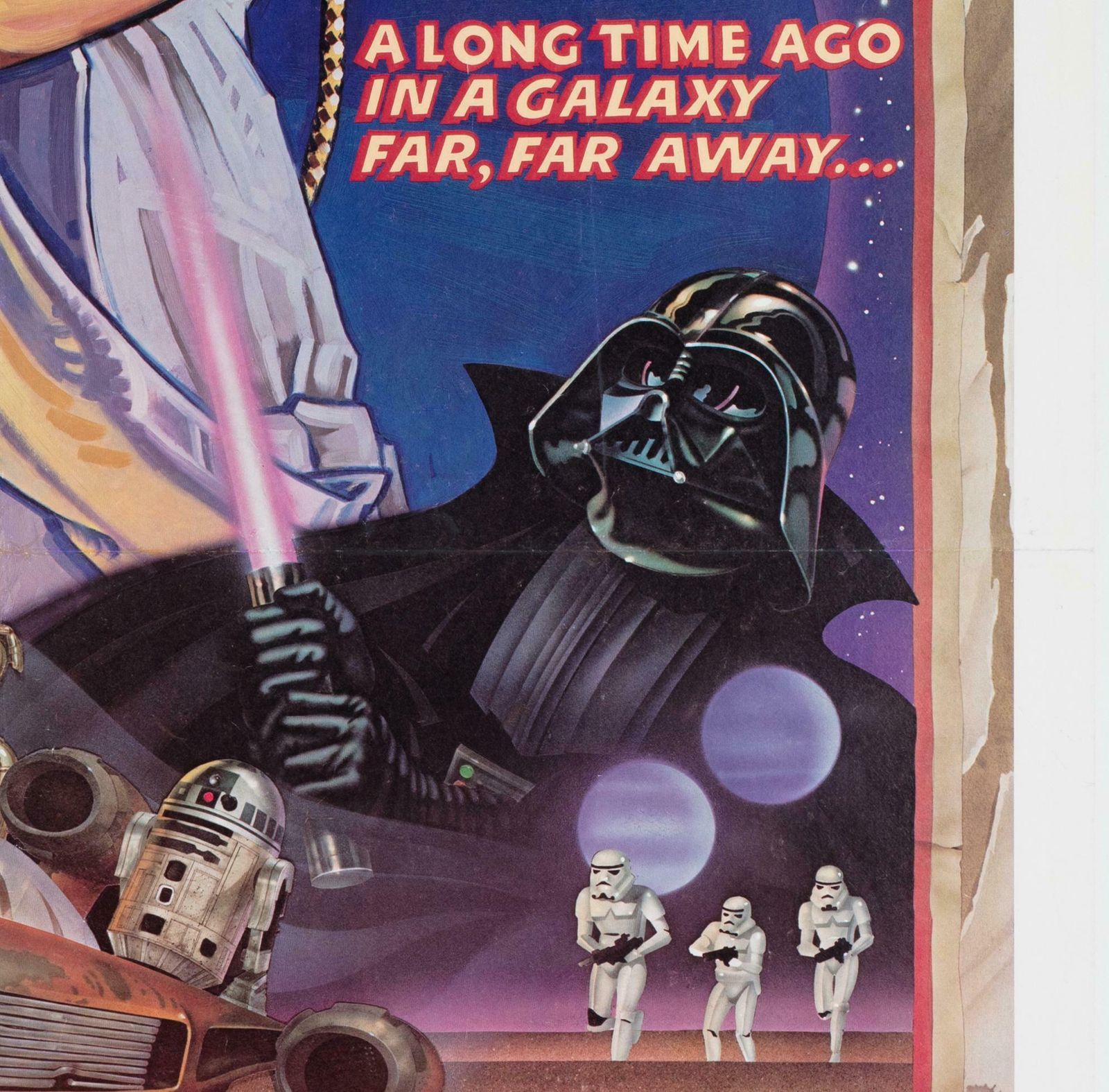 Star Wars Us 1 Sheet Style D Original Film Movie Poster, Struzen, 1977 photo vinterior