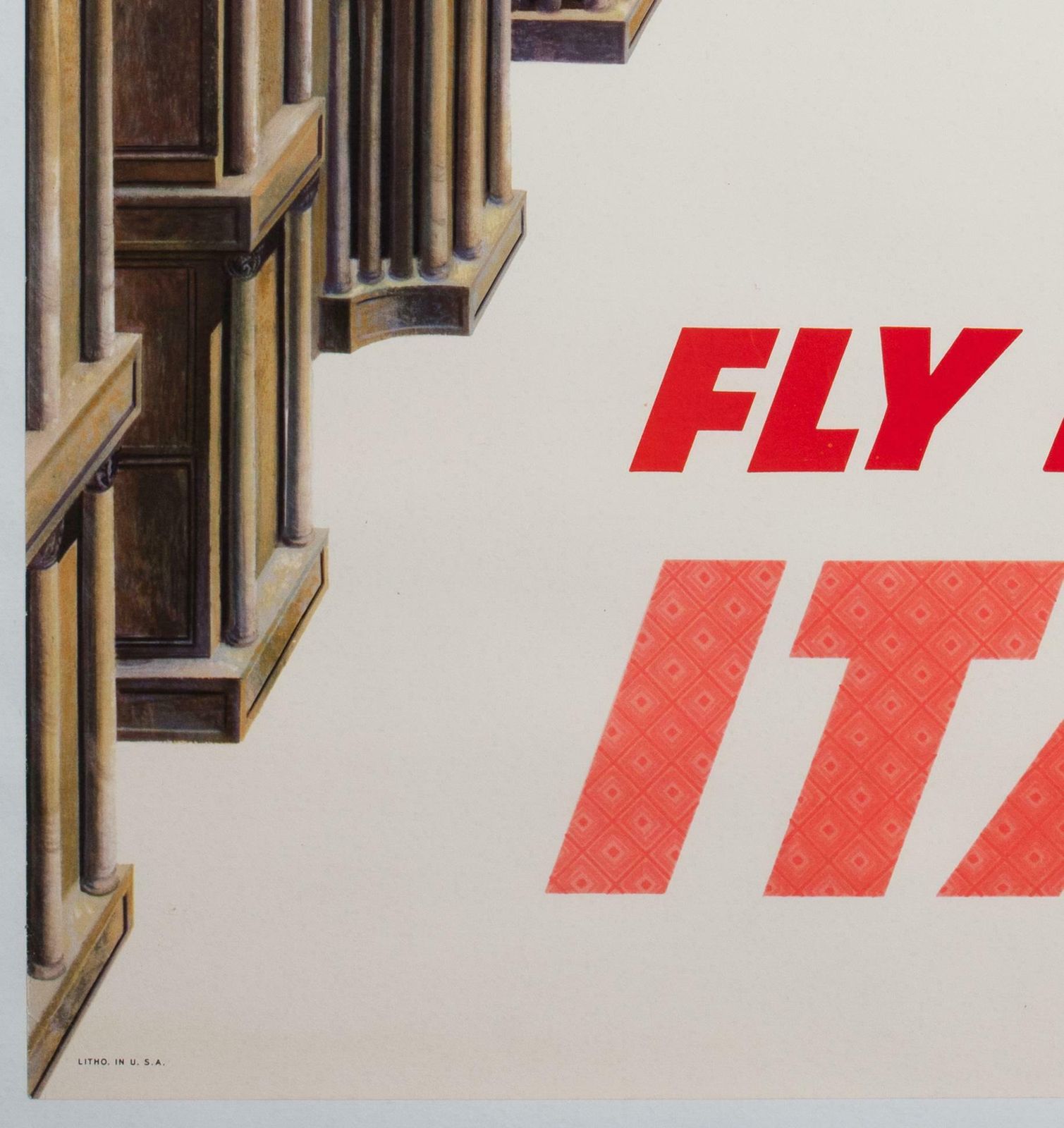 Original Vintage Twa Italy 1950s Travel Airline Poster, David Klein photo buy