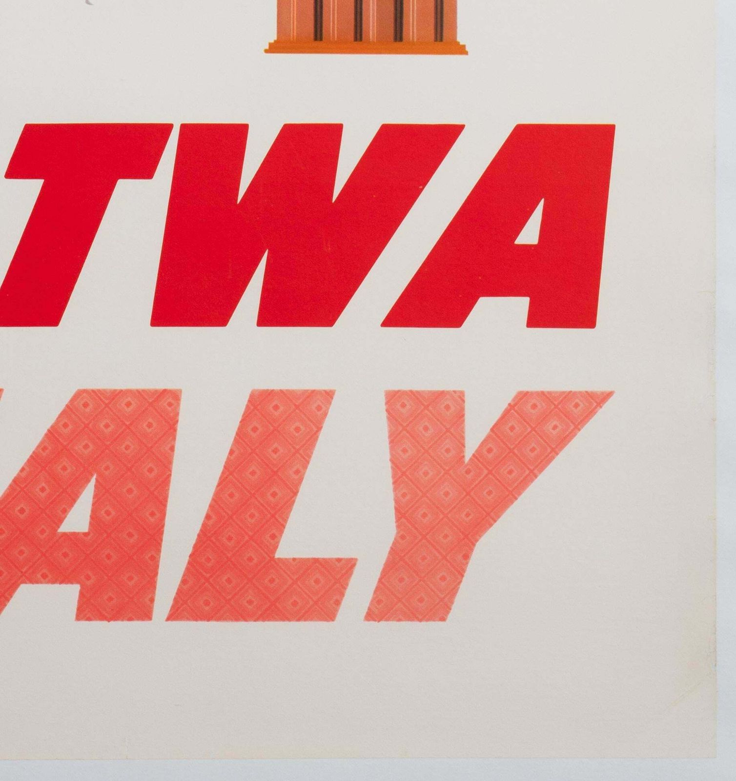 Original Vintage Twa Italy 1950s Travel Airline Poster, David Klein photo vintage