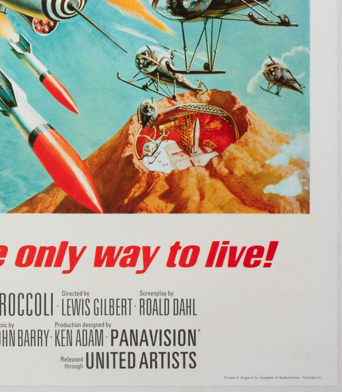 You Only Live Twice 1967 Uk Quad Style B Film Movie Poster, Frank Mccarthy photo vintage