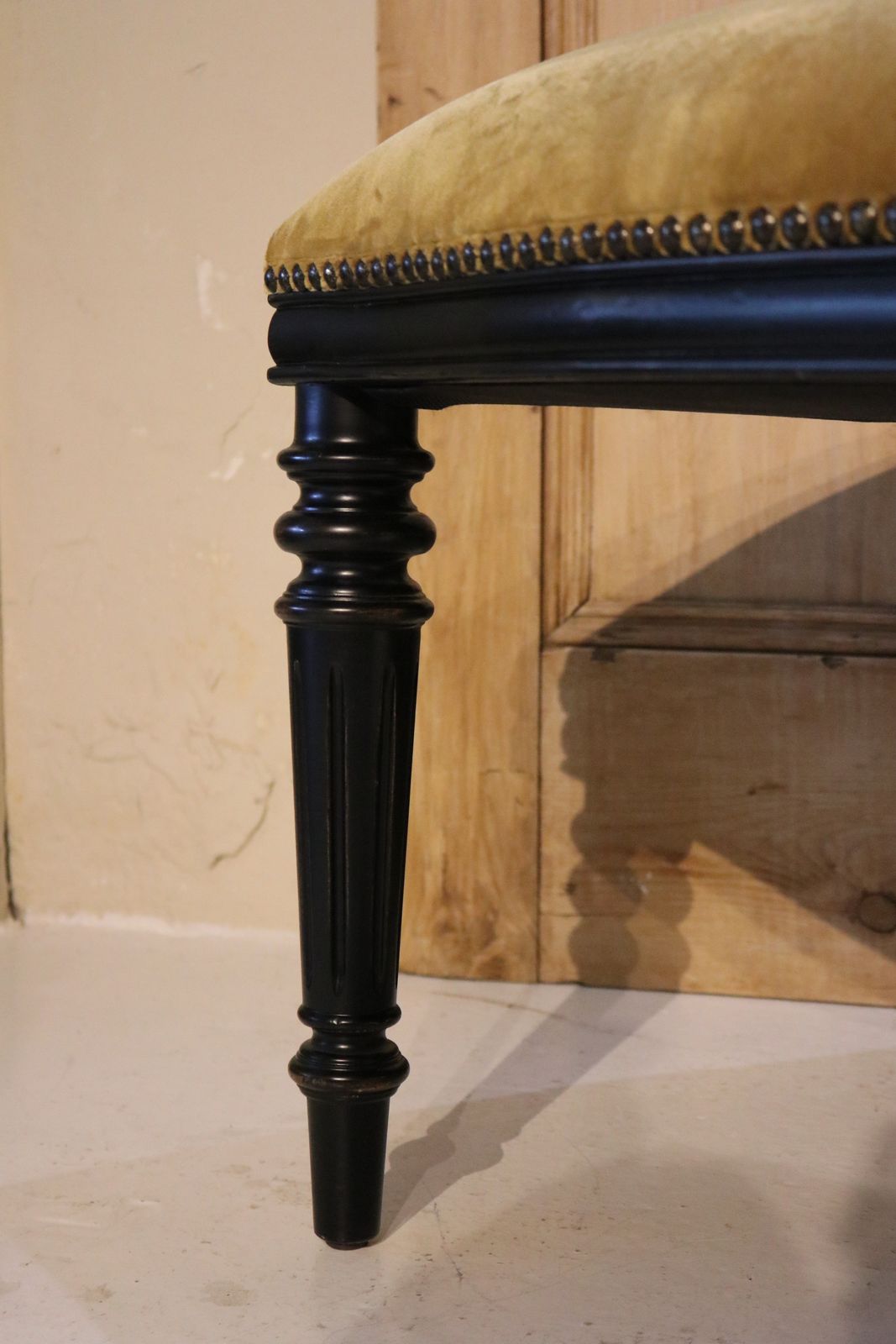 photo furniture 4 X India Jane Gold Velvet Dining Chairs