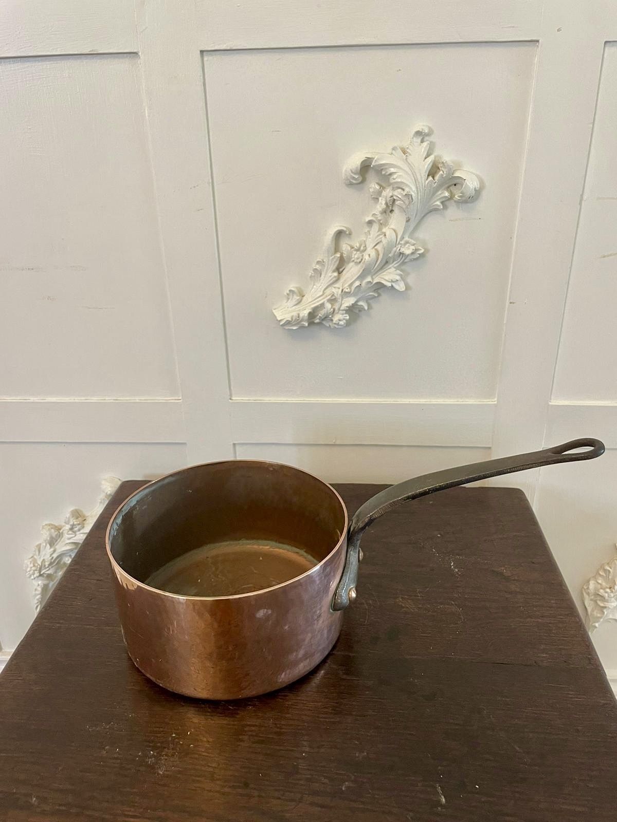 Antique 19th Century French Set Of Four Copper Pans photo for sale