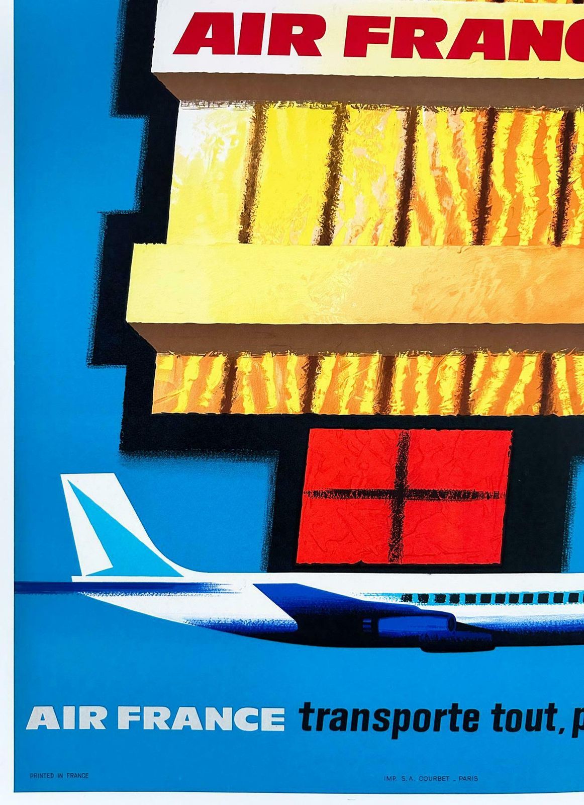 Air France 1962 Airline Advertising Poster, Nathan photo 2275.0