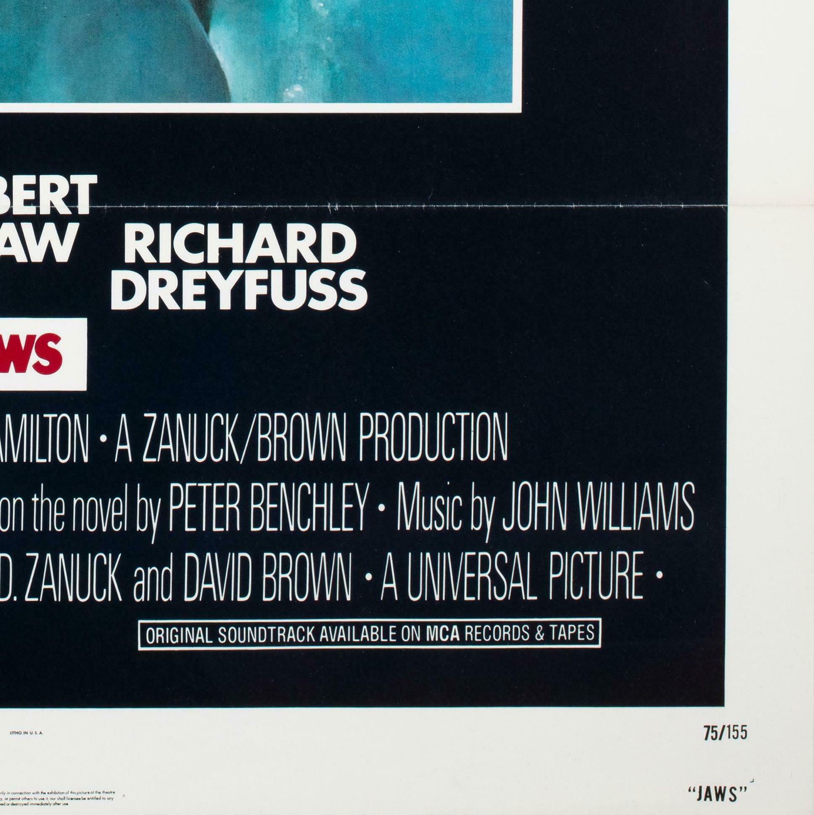 Jaws 1975 Us 1 Sheet Film Poster, Roger Kastel photo vintage