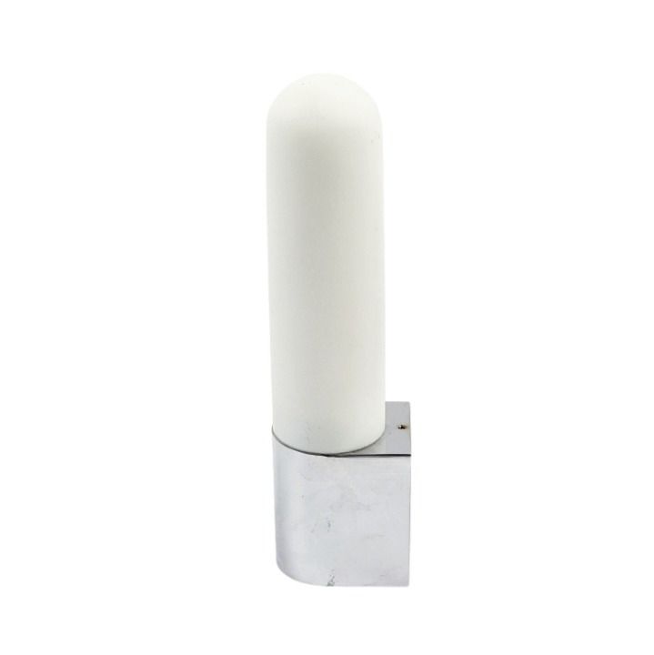Opal Glass & Chrome Wall Light From Limburg, Germany, 1970s photo Lighting