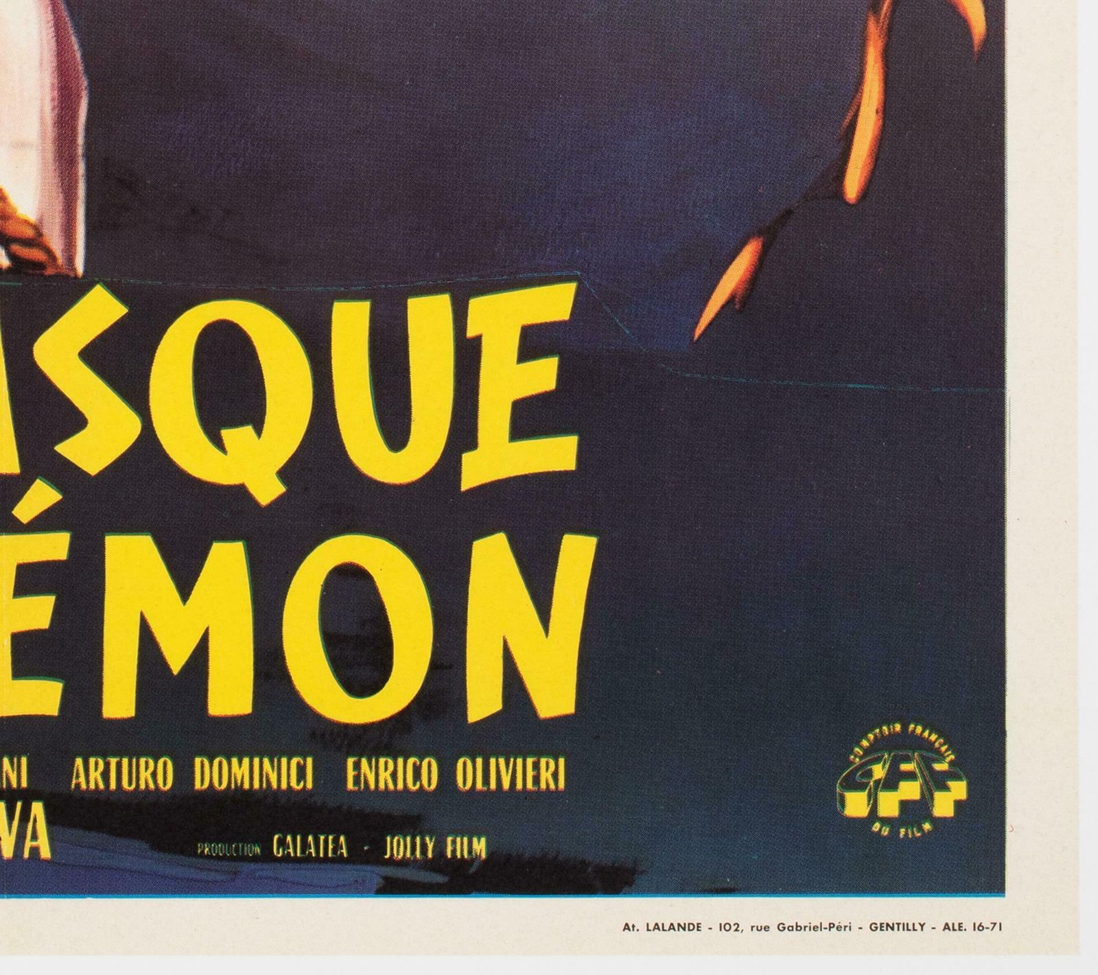 Black Sunday 1961 French Moyenne Film Poster photo vintage