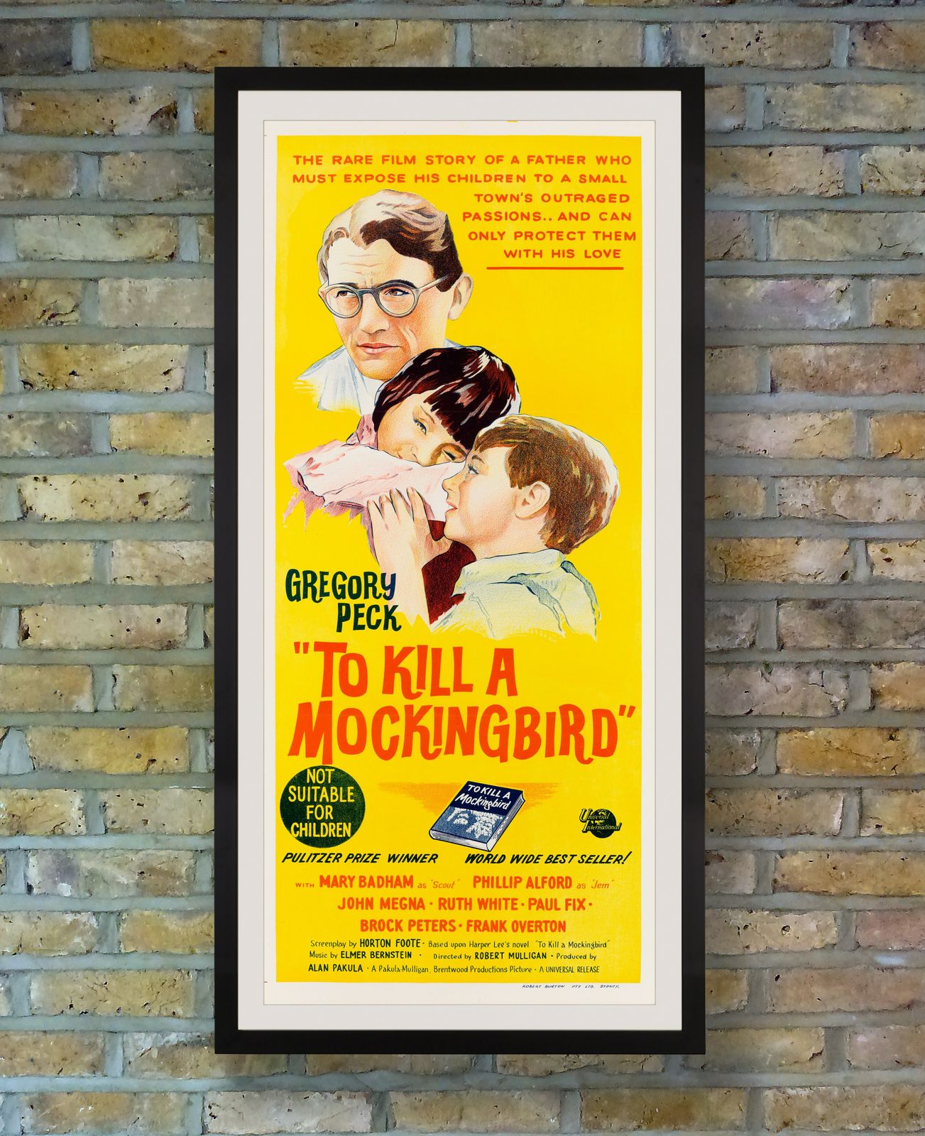 'To Kill A Mockingbird' Original Vintage Australian Daybill Film Poster, 1964 photo furniture