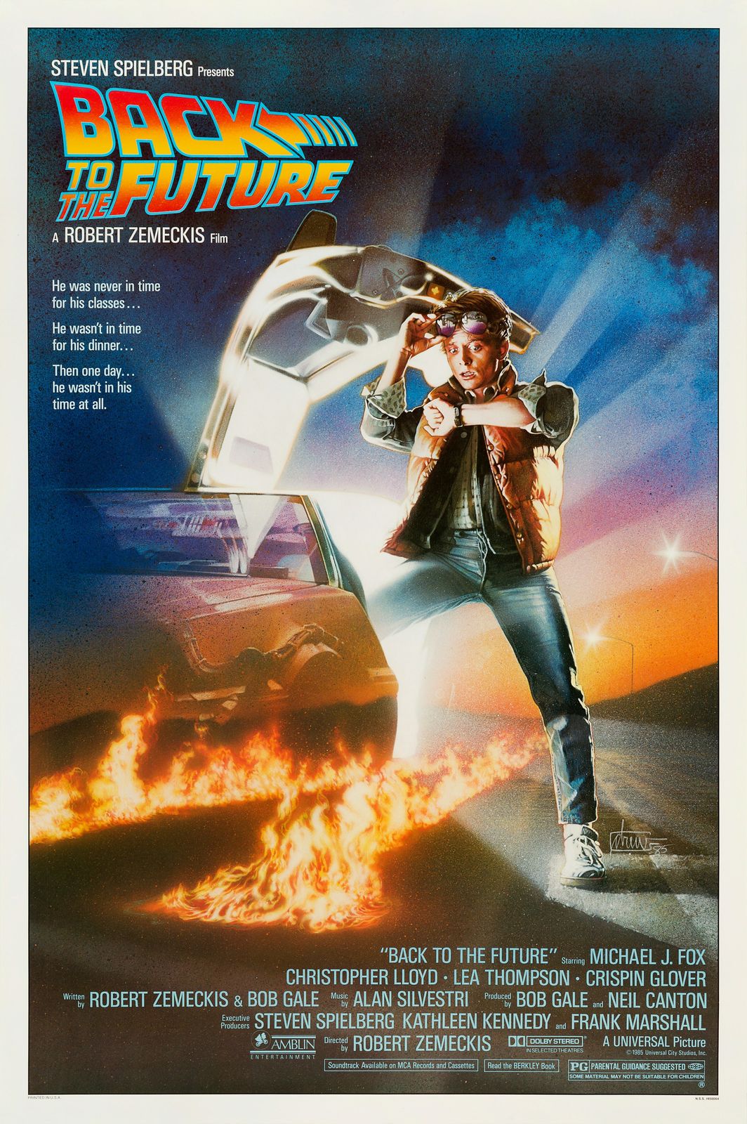'Back To The Future' Original Us One Sheet Film Poster By Drew Struzan, 1985
