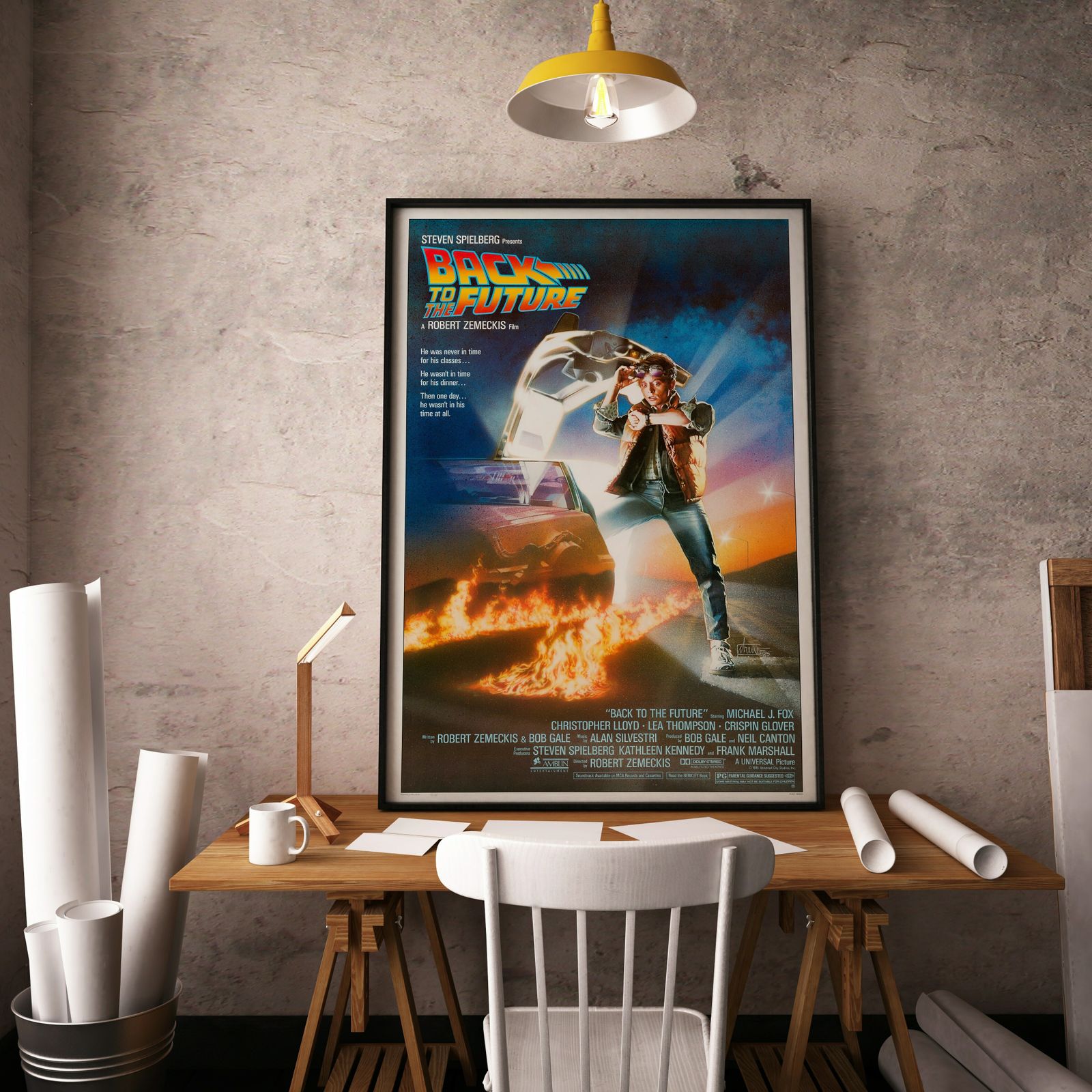 'Back To The Future' Original Us One Sheet Film Poster By Drew Struzan, 1985 photo for sale