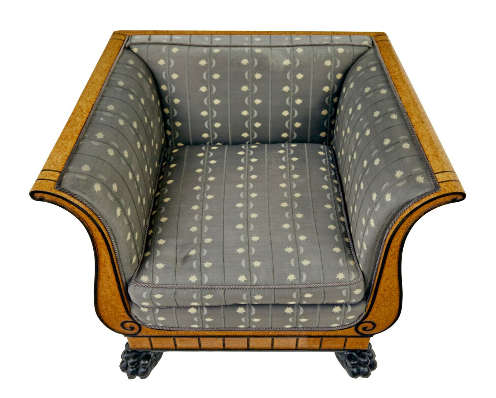 Fine Quality Pair Of Art Deco Burr Birch Club Armchairs photo for sale
