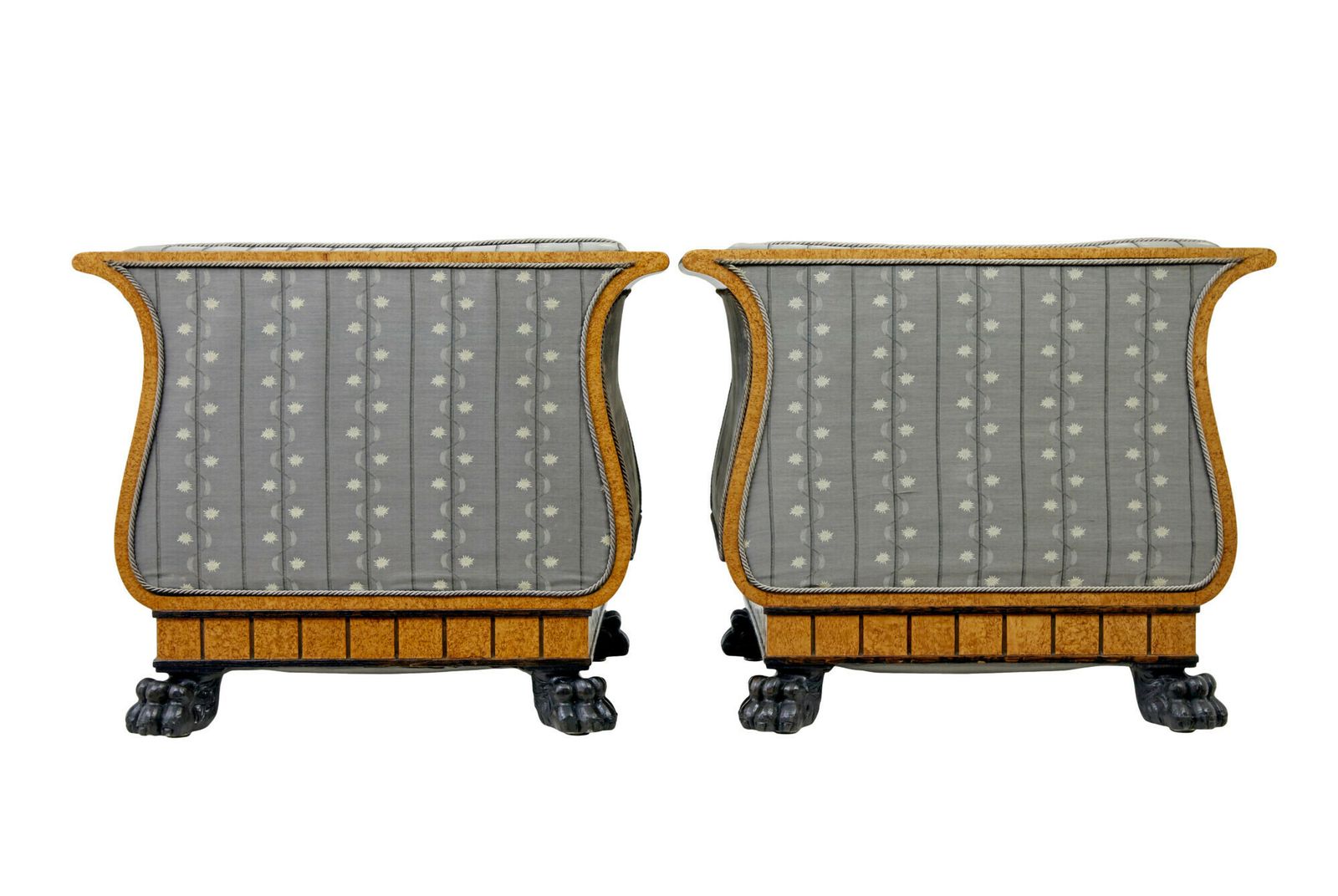 photo furniture Fine Quality Pair Of Art Deco Burr Birch Club Armchairs