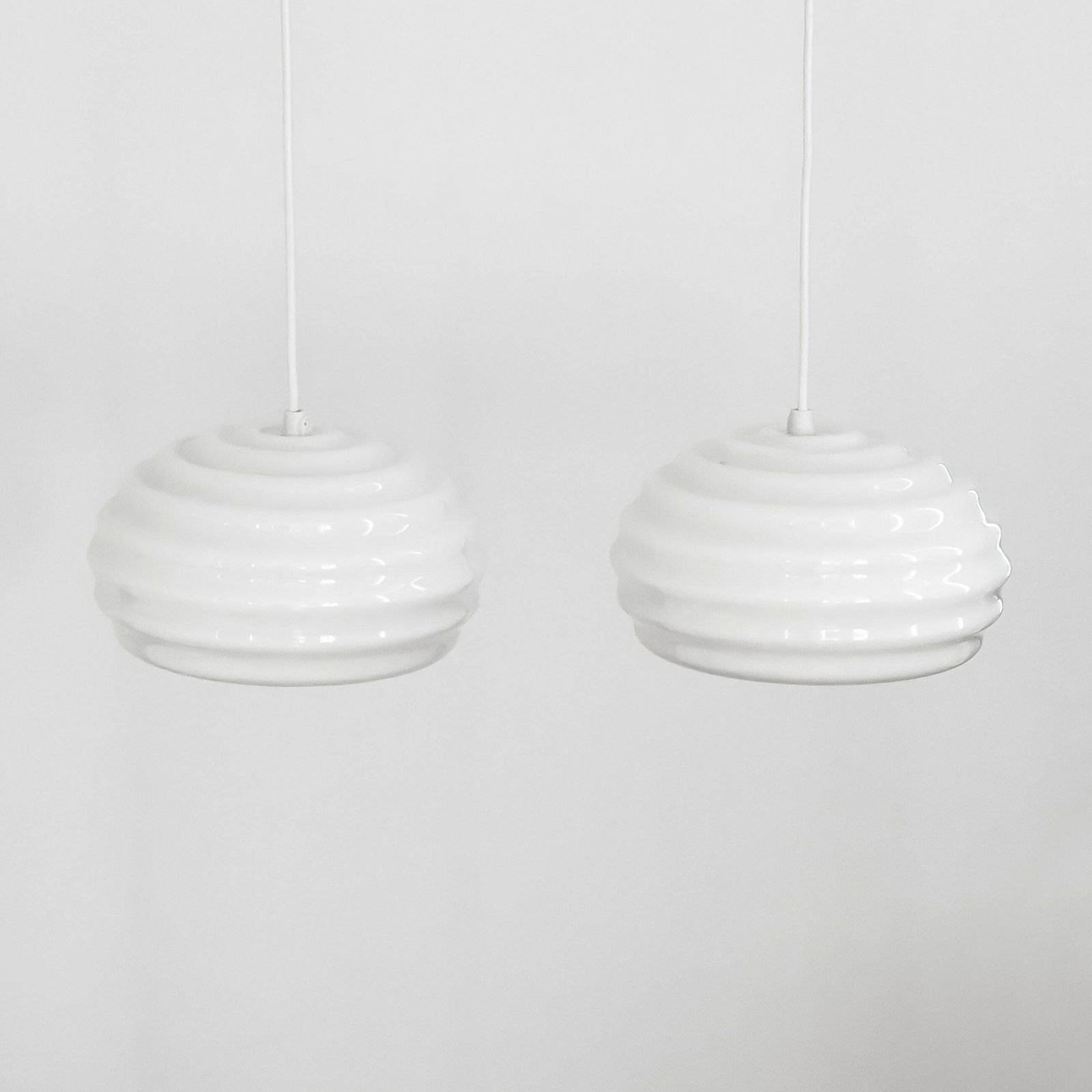 Hand Blown Verner Panton Lamps By Holmegaard photo for sale