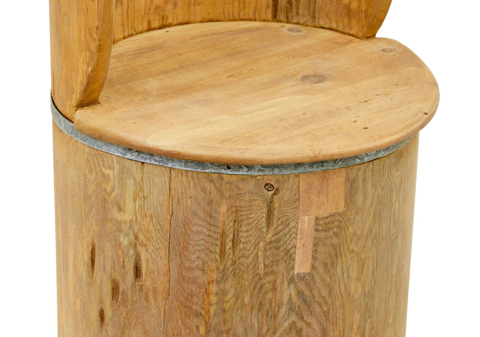 Mid Century Pine Trunk Hall Seat photo furniture