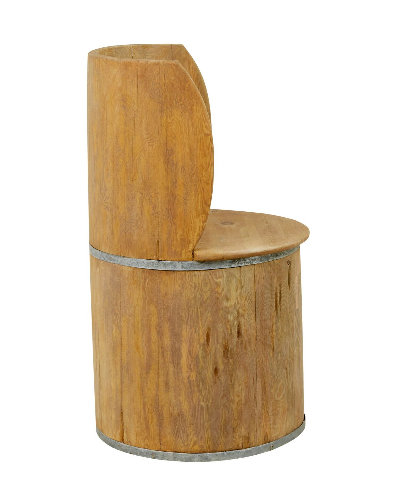 Mid Century Pine Trunk Hall Seat photo 1095.0