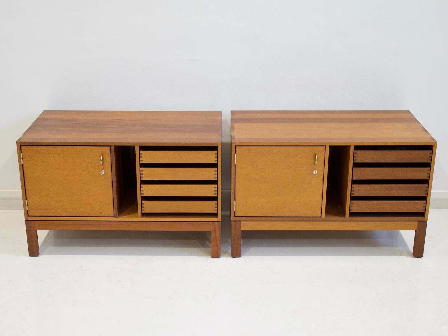 Pair Of Mid Century Modern Wooden Credenzas By Christian Hvidt photo vintage