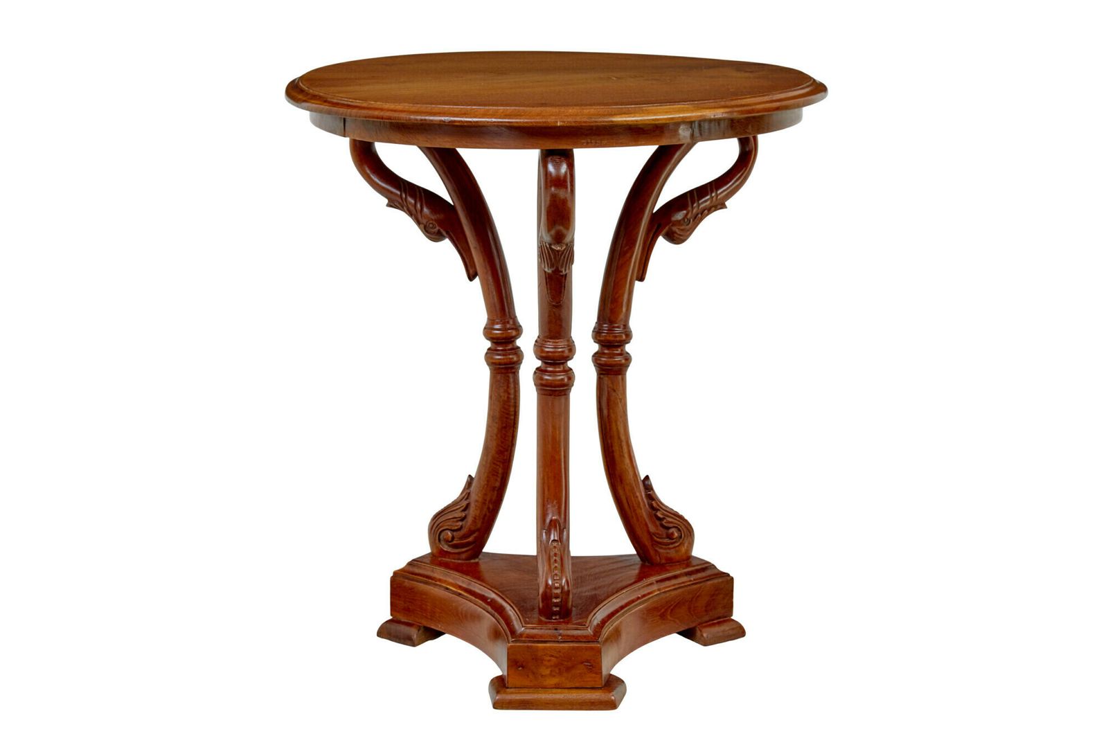 Early 20th Century Carved Teak Side Table