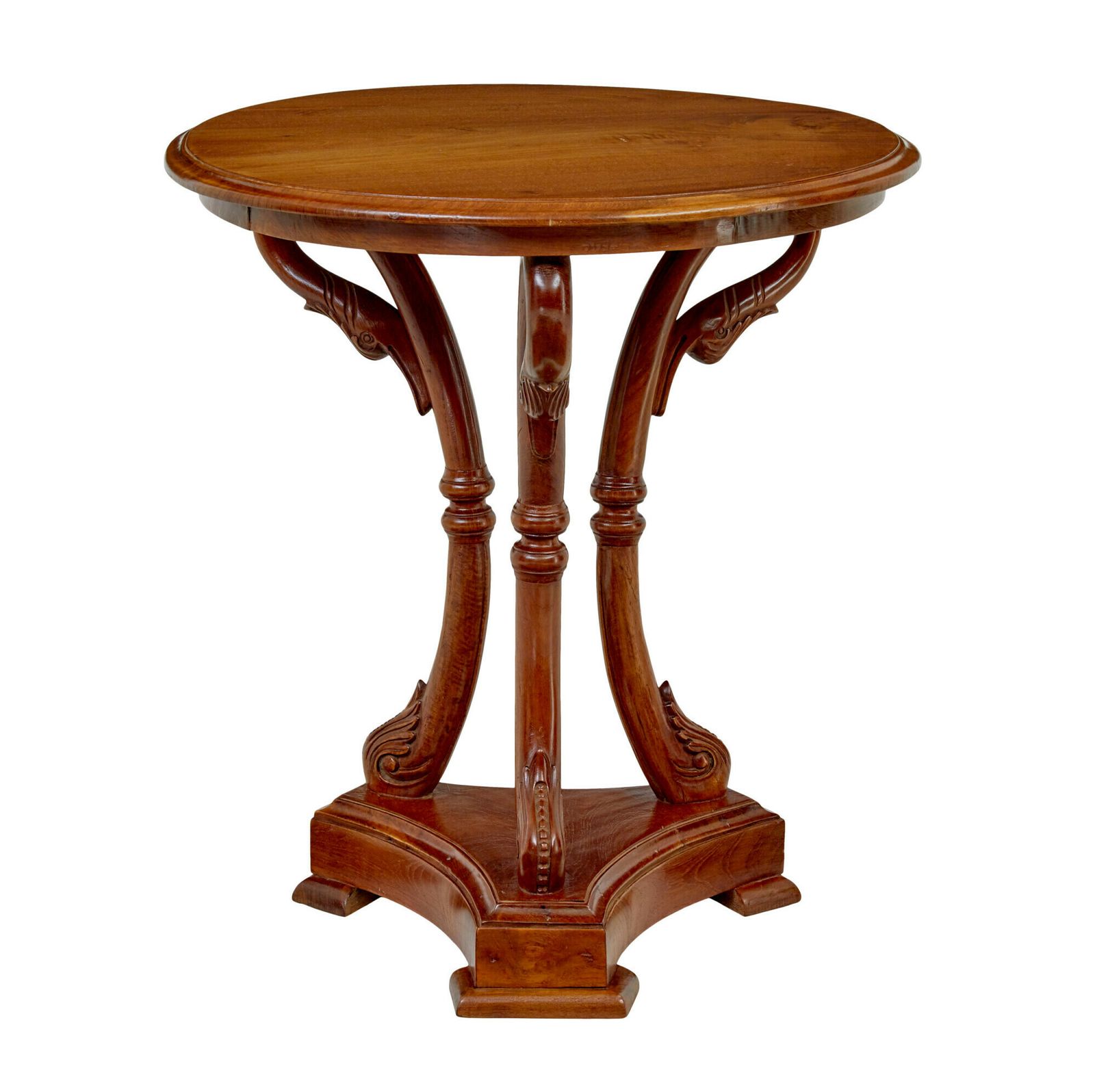 Early 20th Century Carved Teak Side Table photo furniture