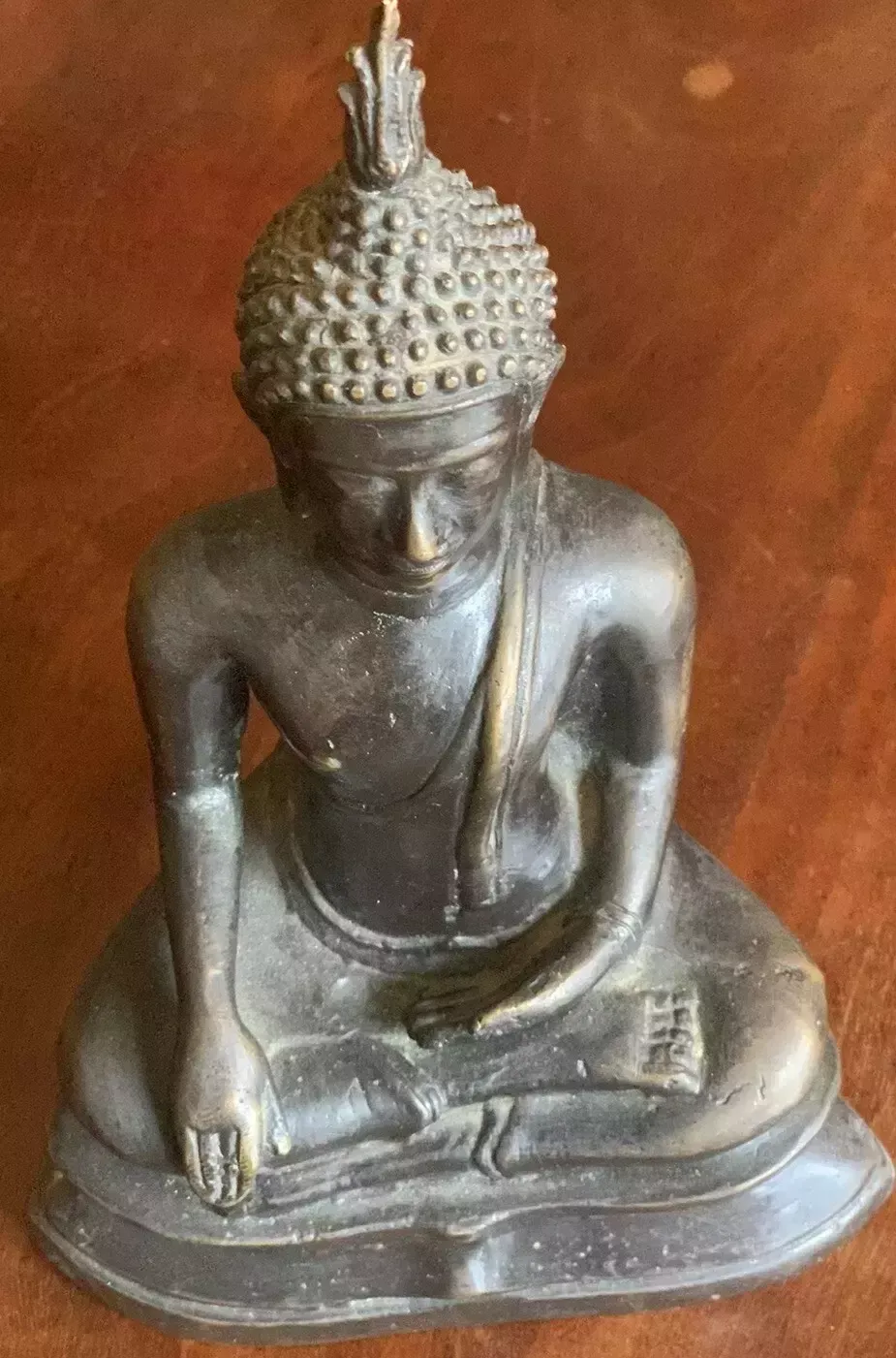 An Early 20th Century Bronze Of The Buddha photo Art