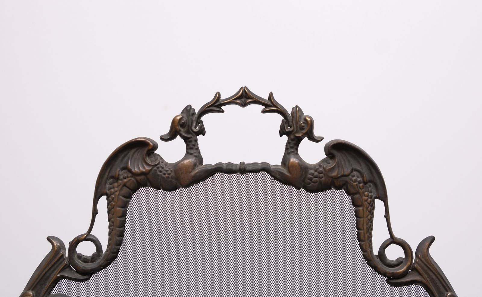 Antique Bronze Firescreen 1880s England photo furniture
